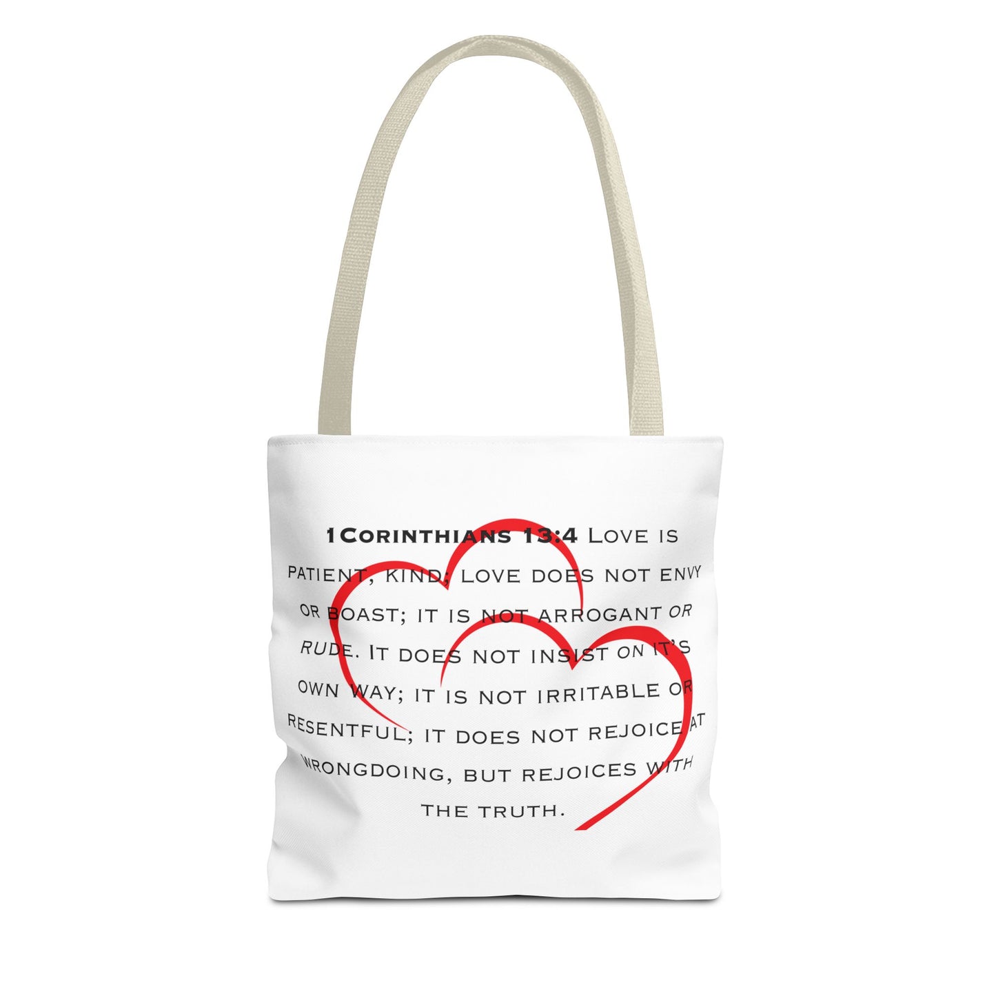 1 Corinthians 13:4 Kind of Love, Tote Bag (AOP)