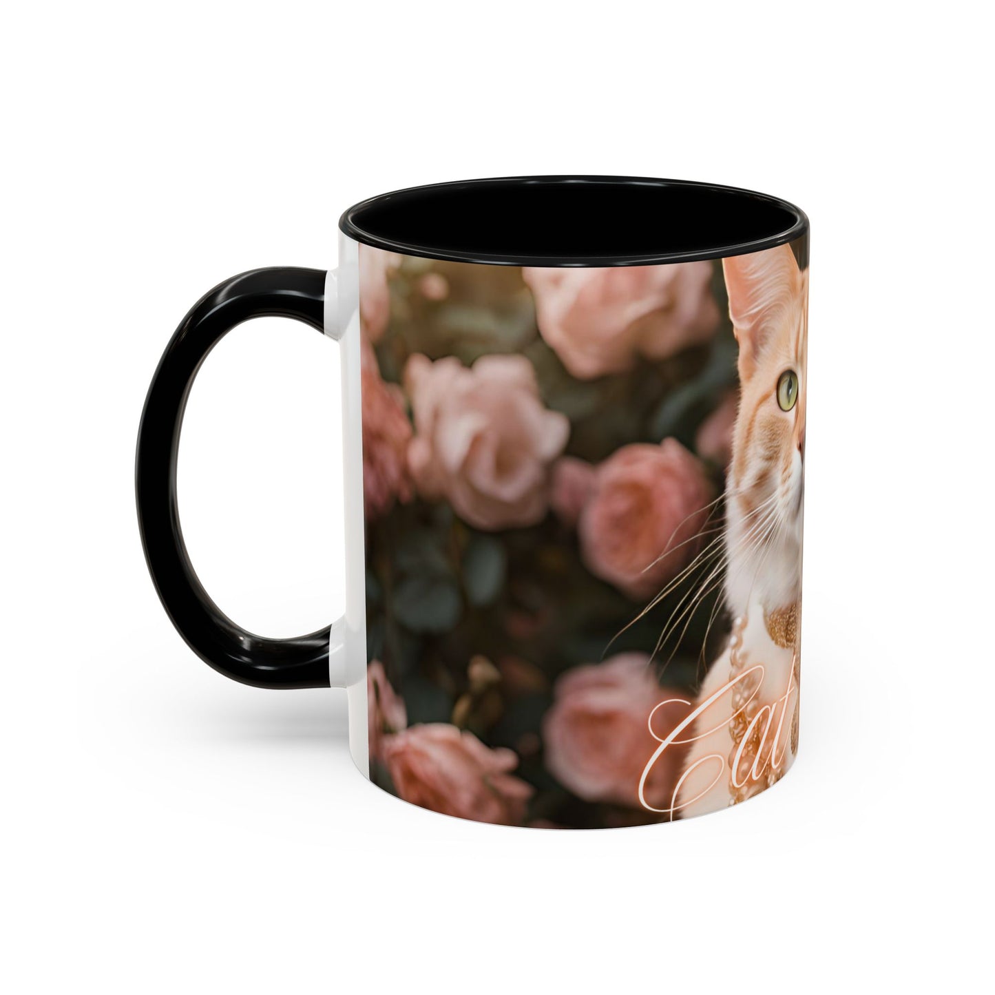 "Cat Mom" Accent Coffee Mug (11, 15oz)