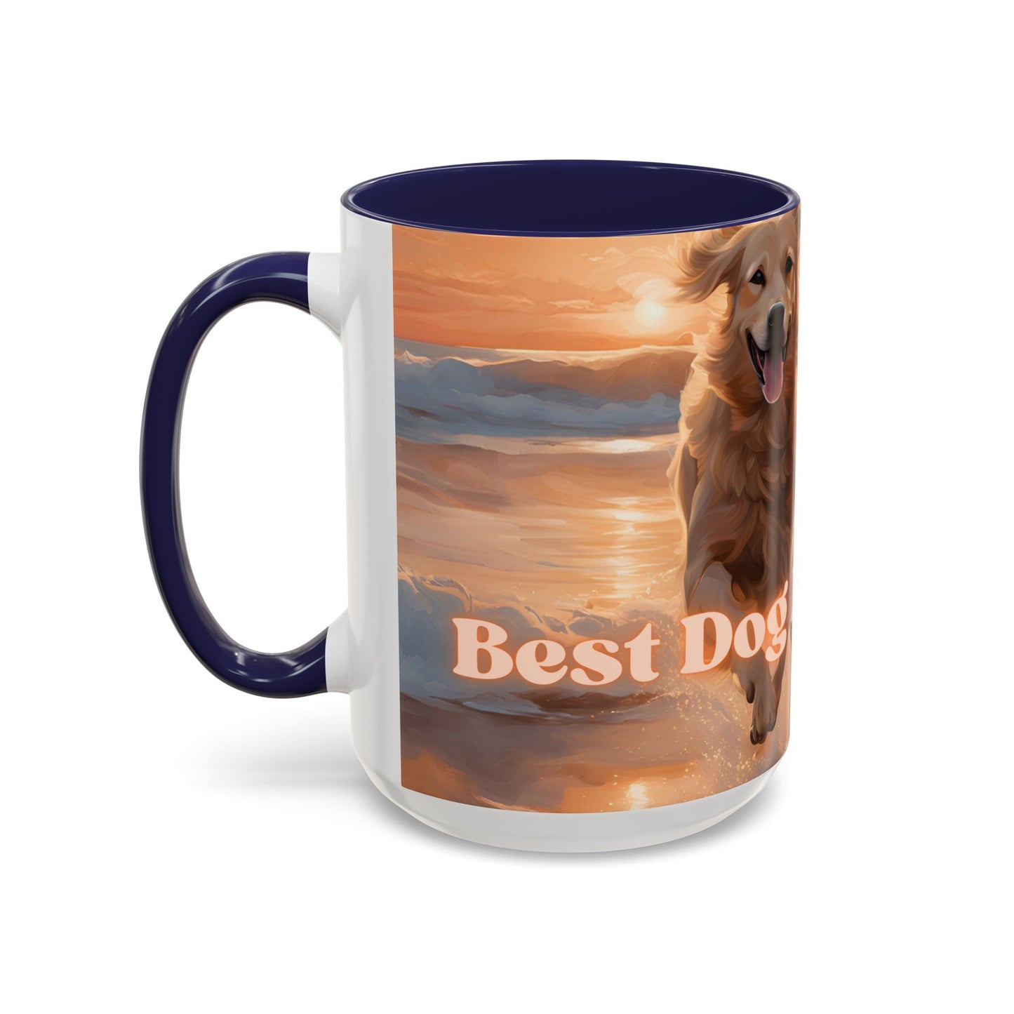 "Best Dog Mom Ever" Accent Coffee Mug (11, 15oz)