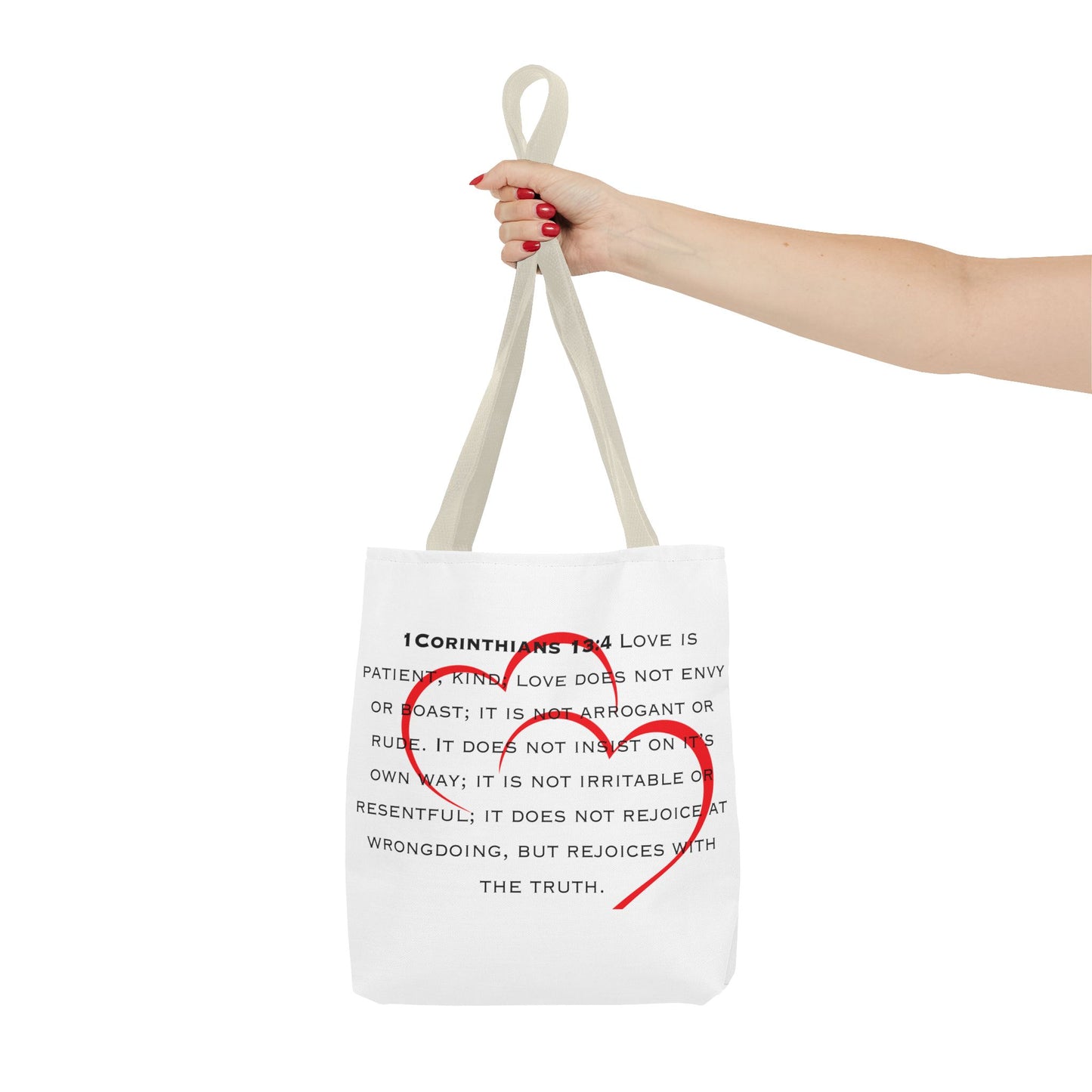 1 Corinthians 13:4 Kind of Love, Tote Bag (AOP)