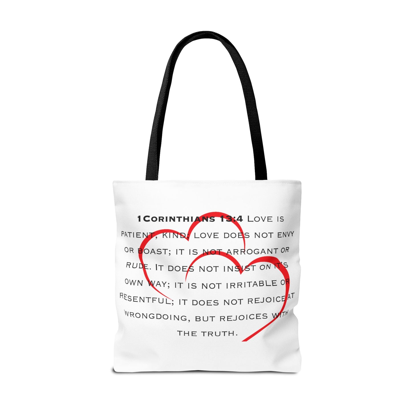 "1 Corinthians 13:4 Kind of Love", Tote Bag (AOP)