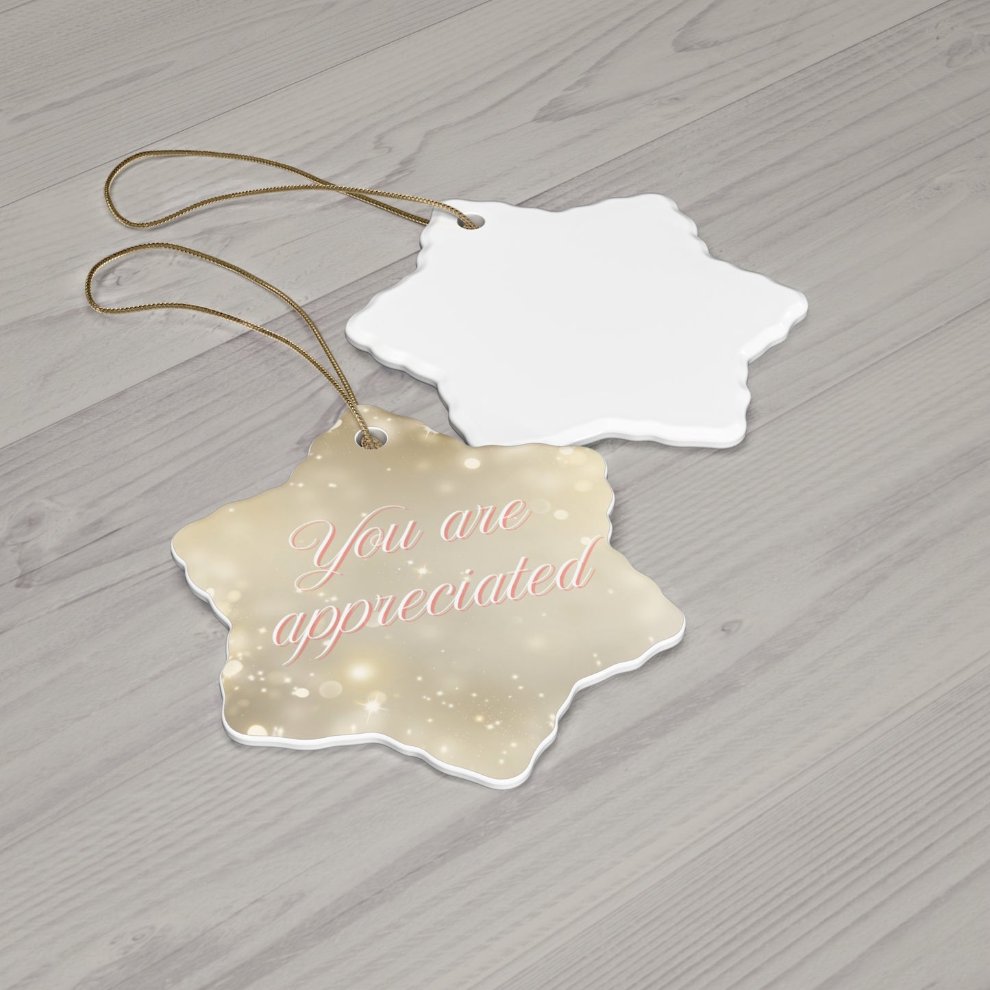 Christmas Ornament, Appreciation Quote, 4 Shapes