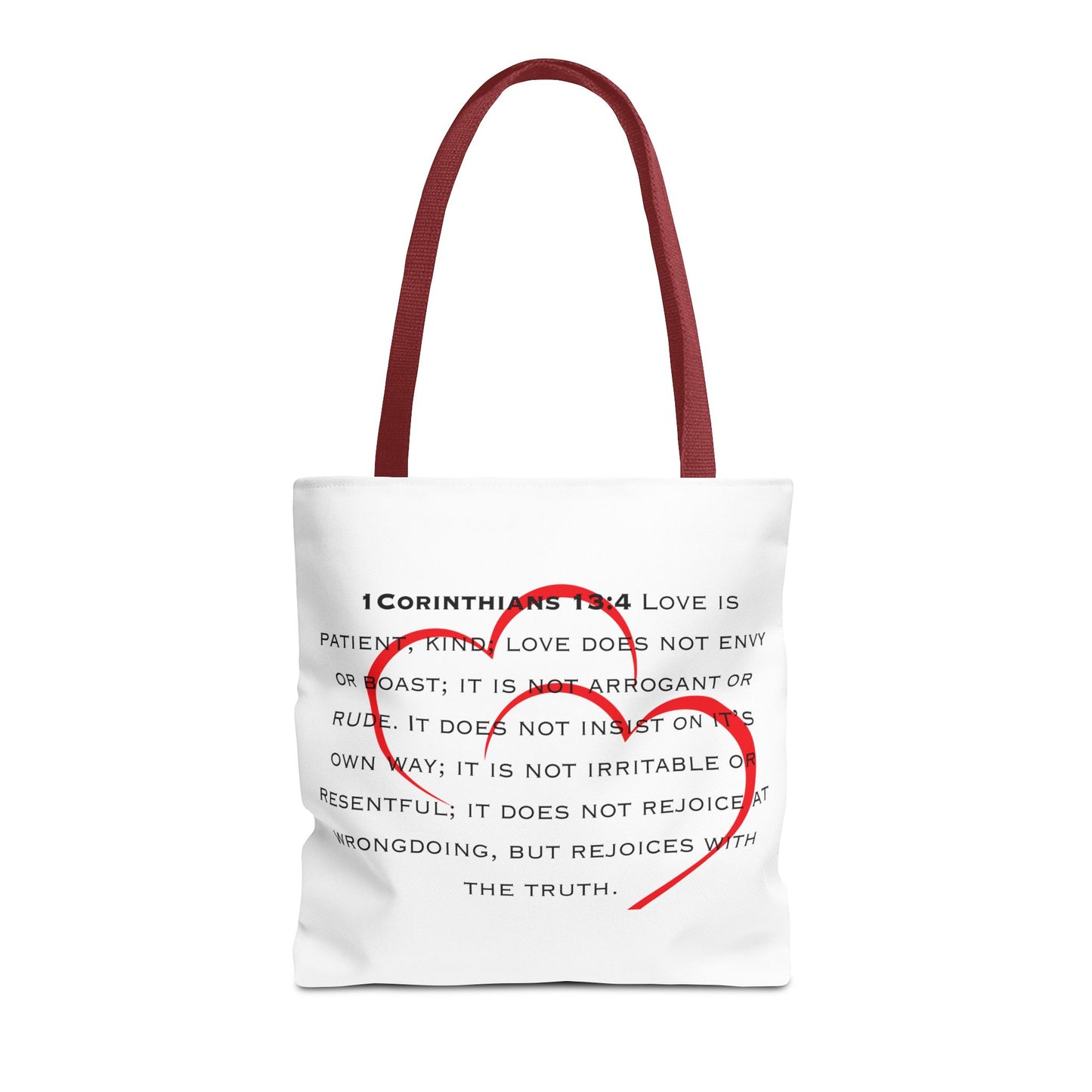 1 Corinthians 13:4 Kind of Love, Tote Bag (AOP)