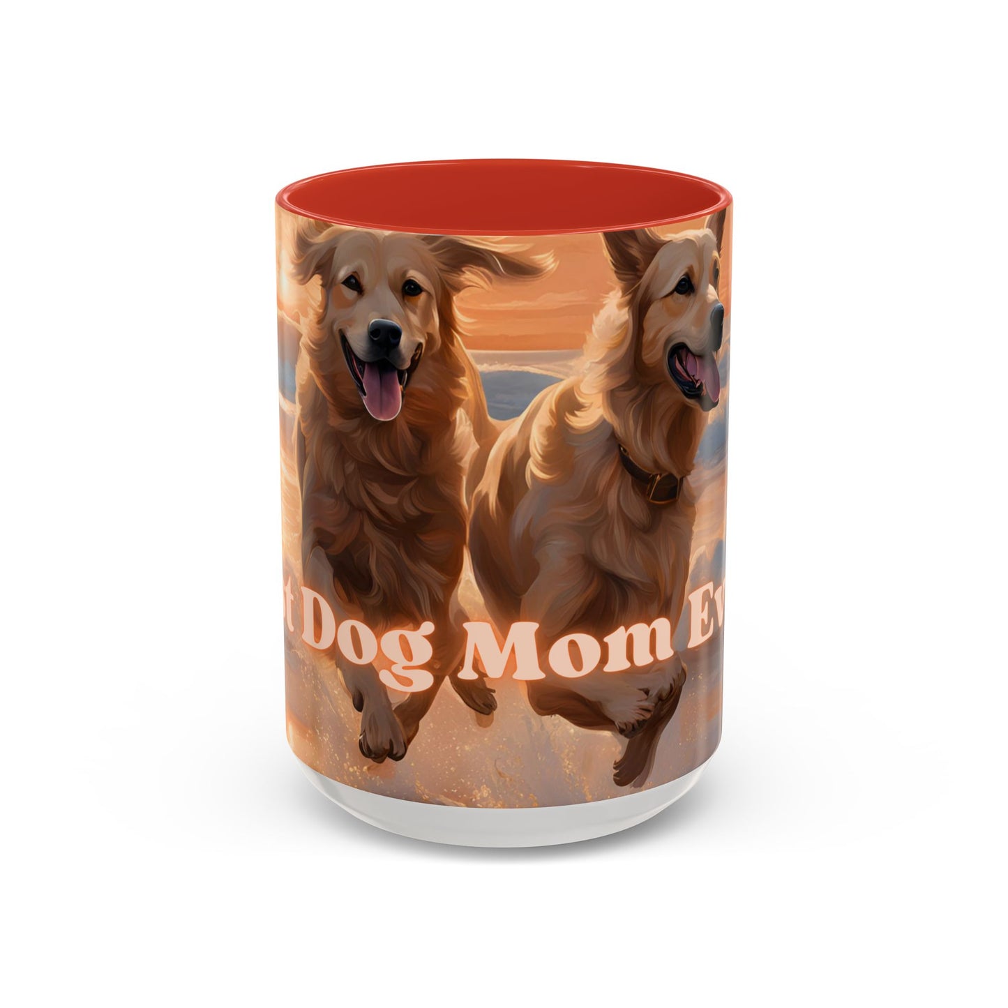 "Best Dog Mom Ever" Accent Coffee Mug (11, 15oz)