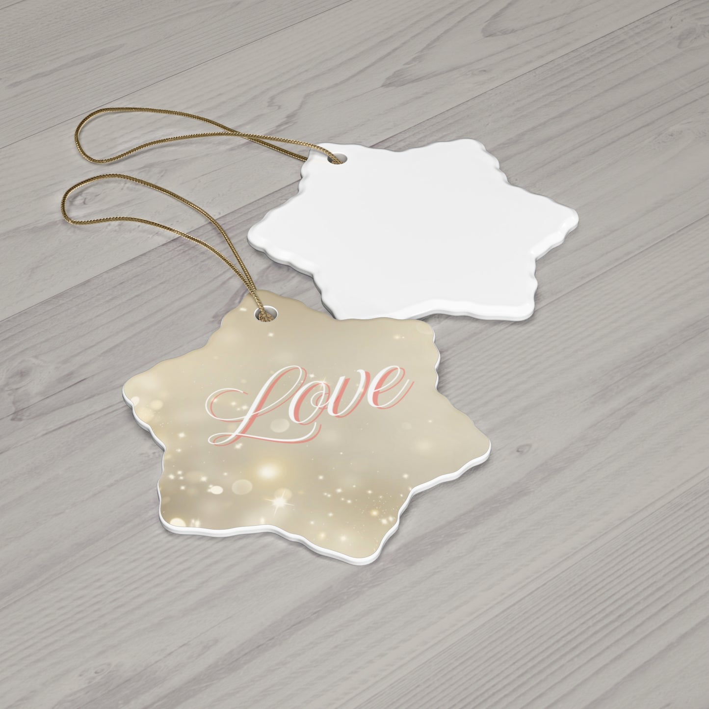 Christmas Ceramic Ornament - Love Design