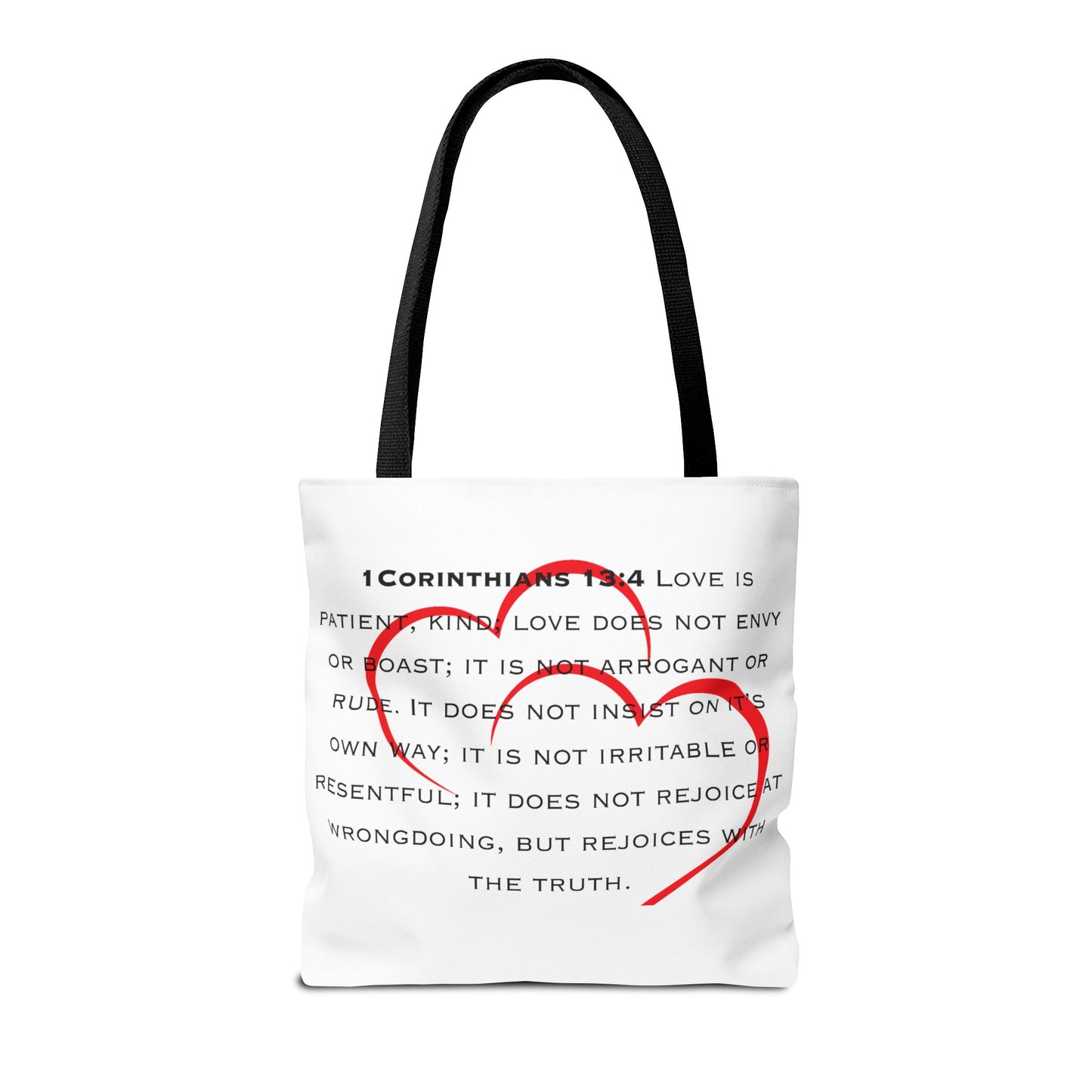 "1 Corinthians 13:4 Kind of Love", Tote Bag (AOP)