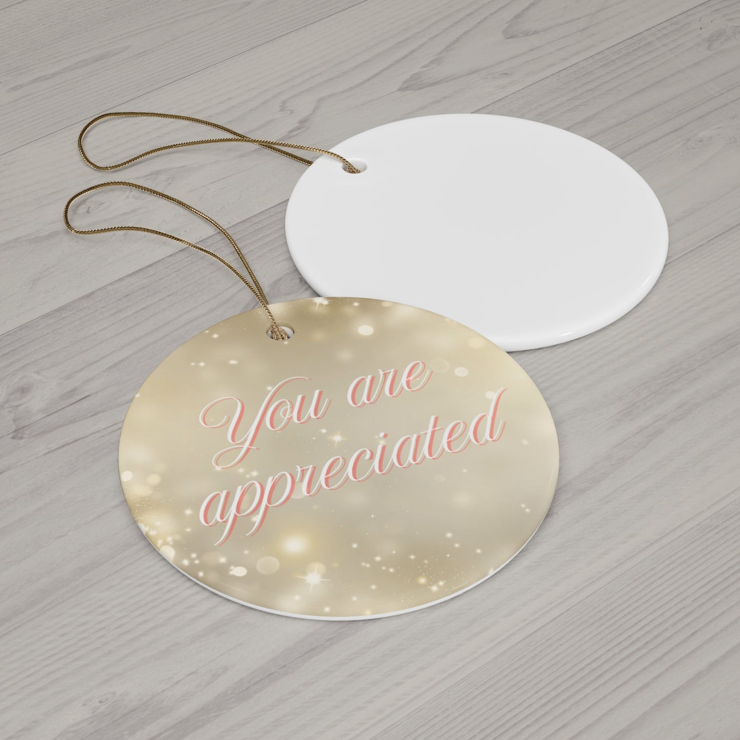 Christmas Ornament, Appreciation Quote, 4 Shapes