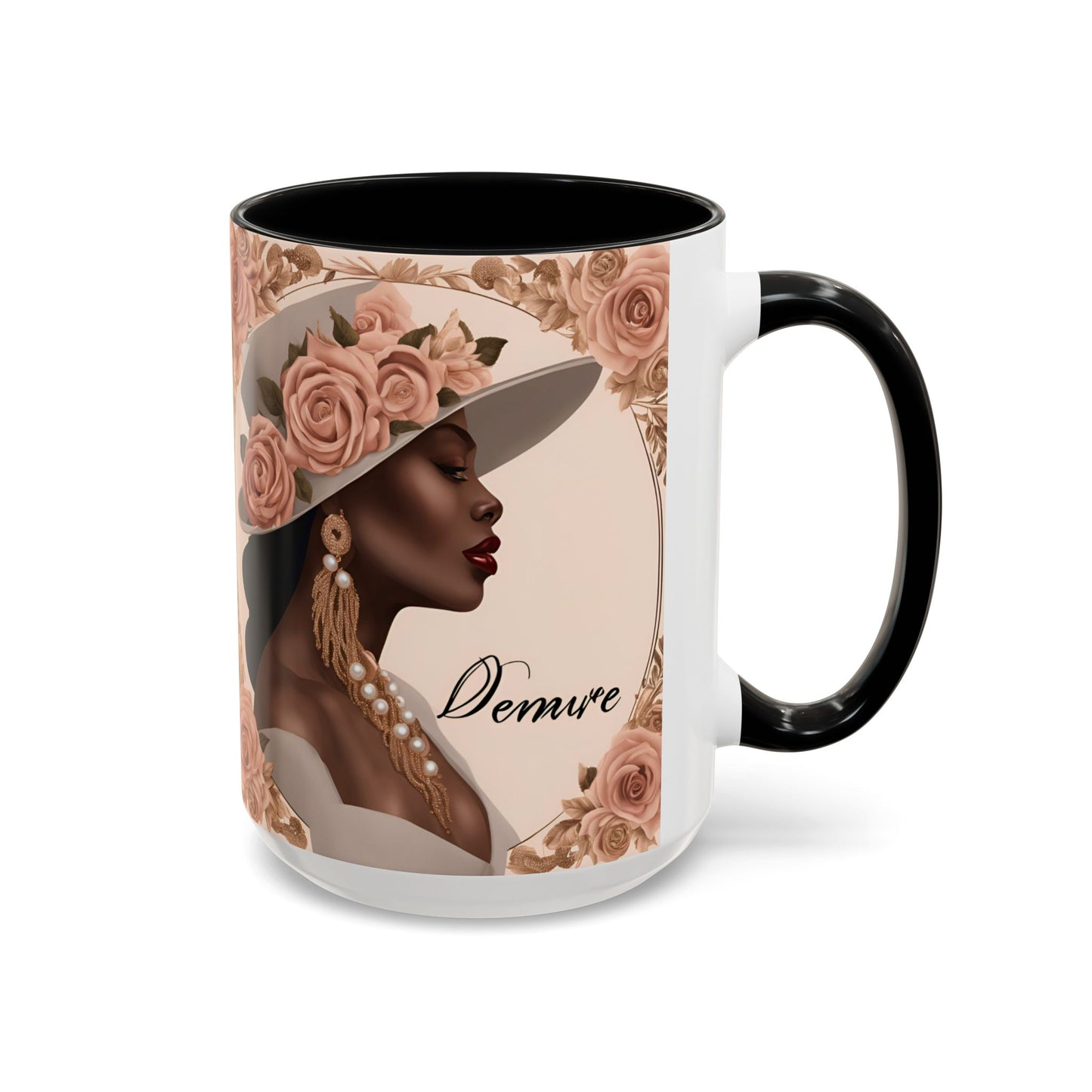 "Demure" Accent Coffee Mug (11, 15oz)