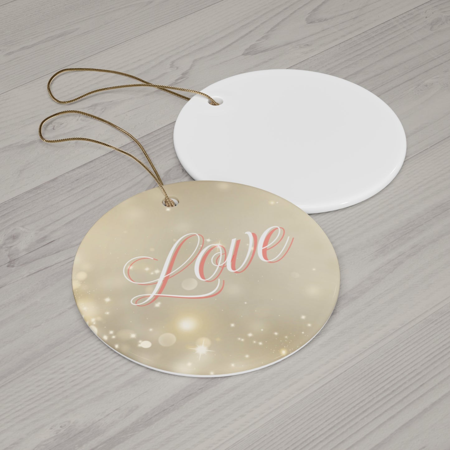 Christmas Ceramic Ornament - Love Design