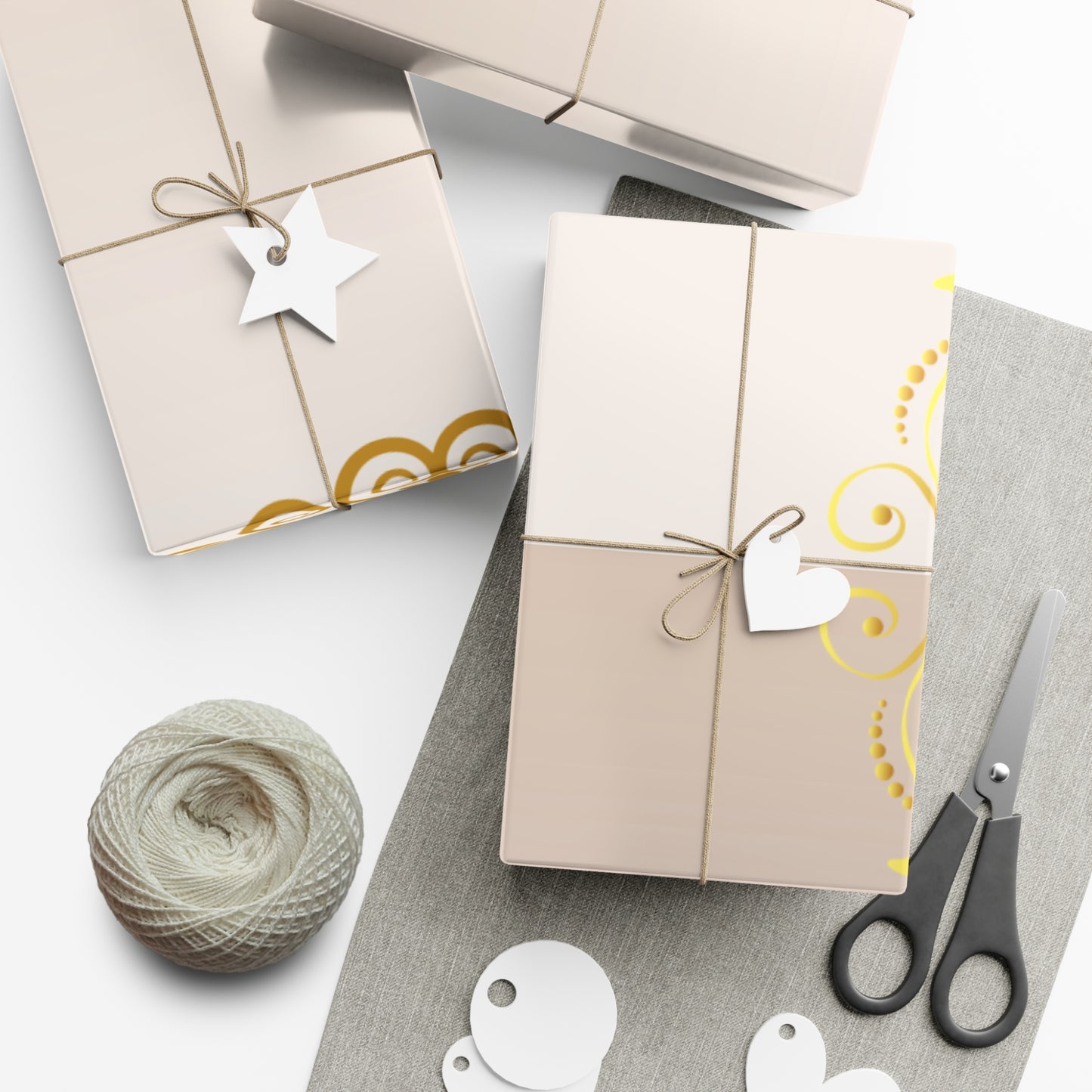 Cream and Gold Luxury Gift Wrap Papers