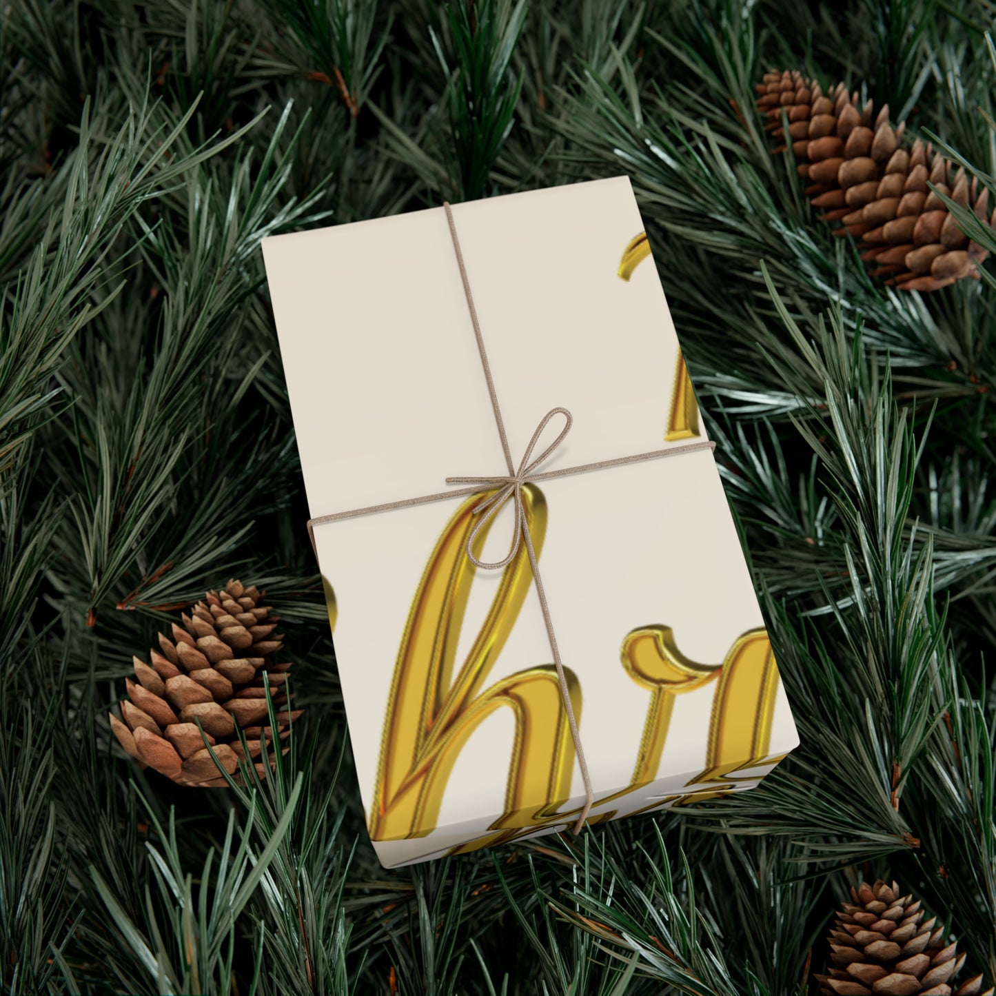 Gold and White Ornaments Gift Wrap Papers