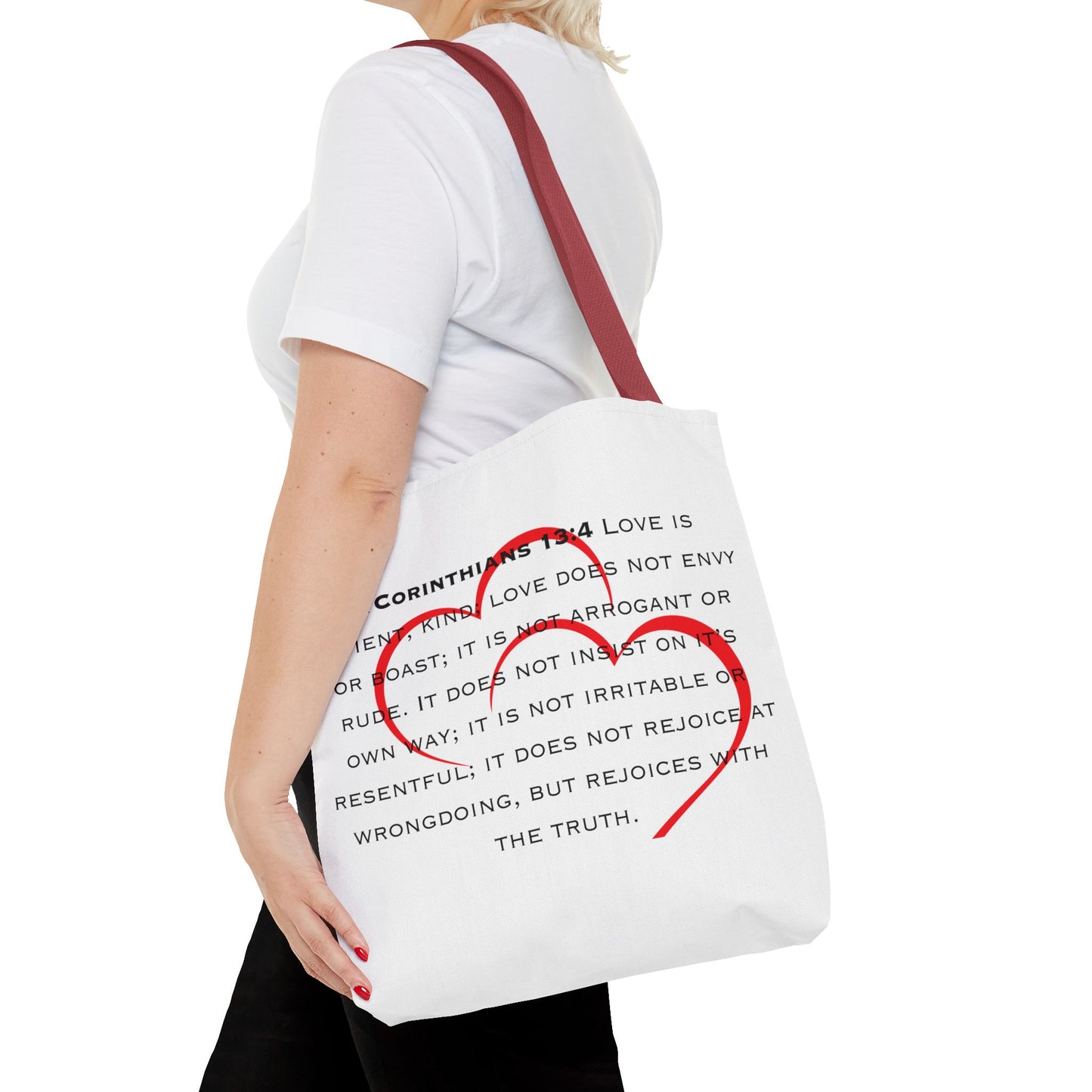 1 Corinthians 13:4 Kind of Love, Tote Bag (AOP)