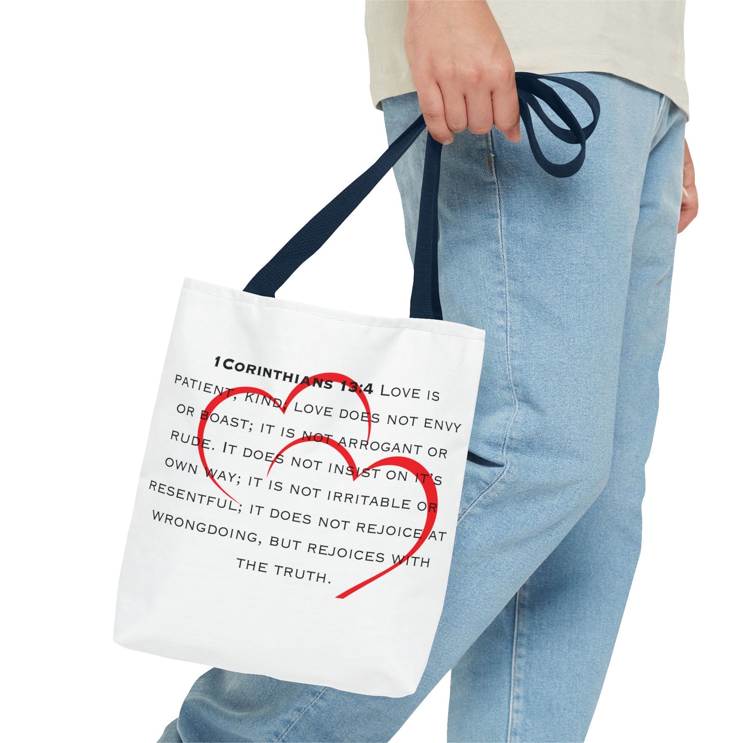 1 Corinthians 13:4 Kind of Love, Tote Bag (AOP)