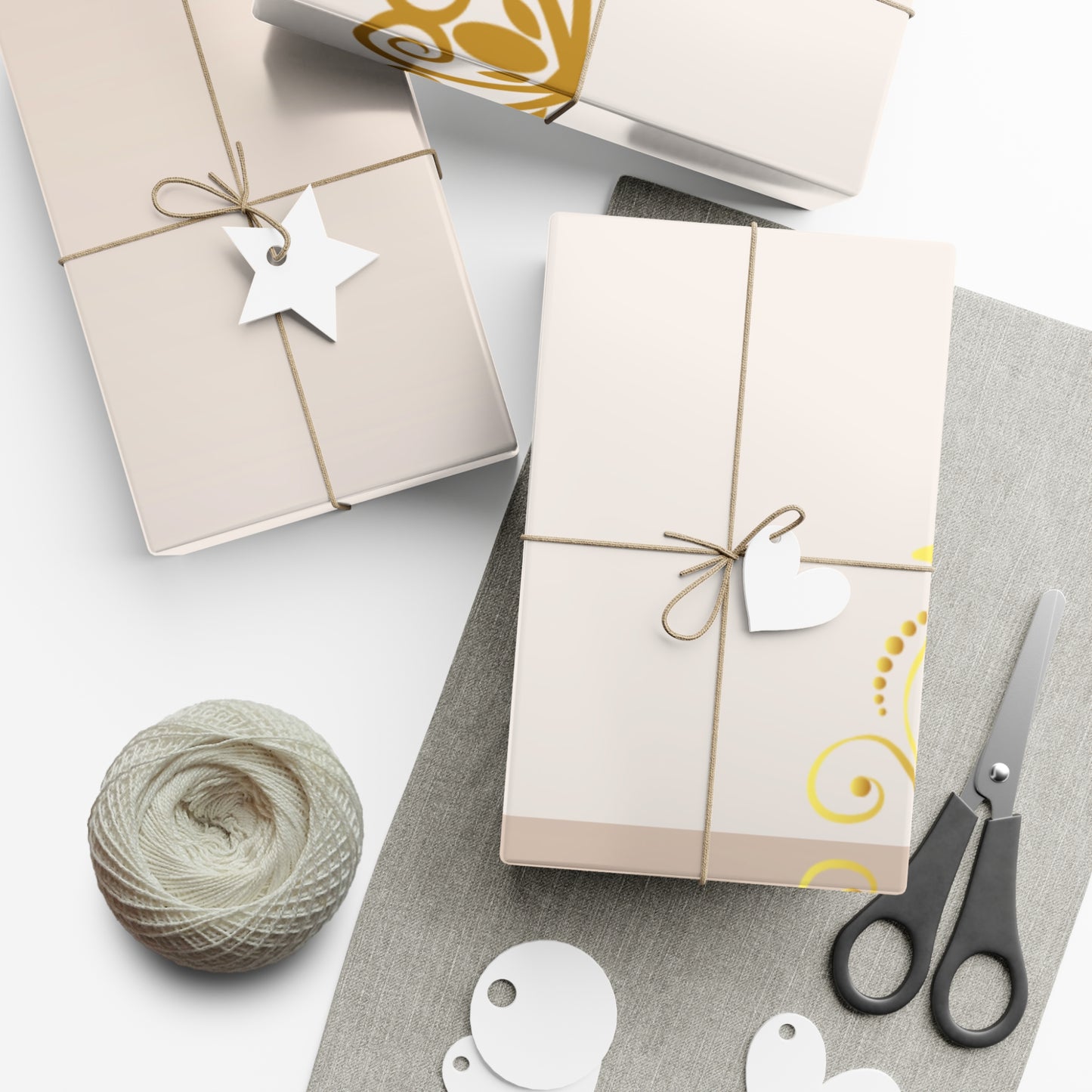 Cream and Gold Luxury Gift Wrap Papers