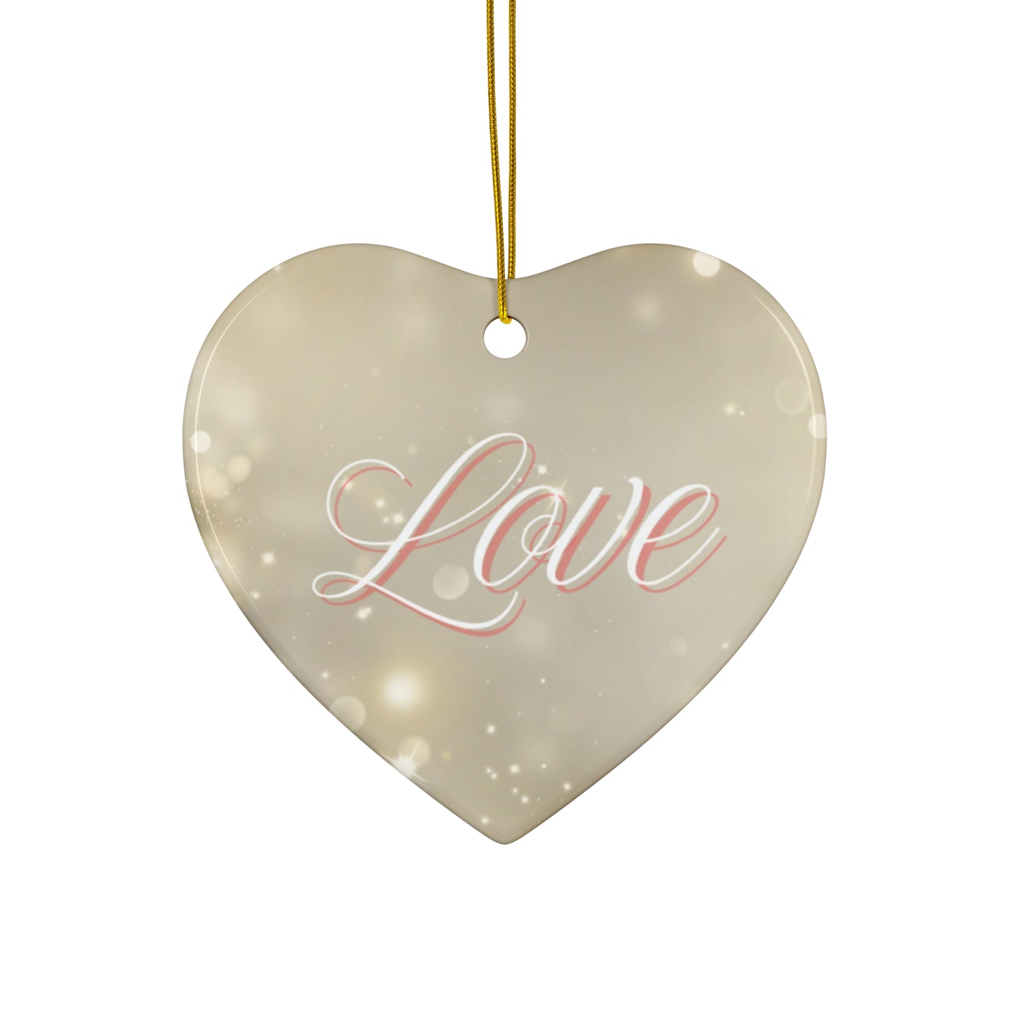 Christmas Ceramic Ornament - Love Design