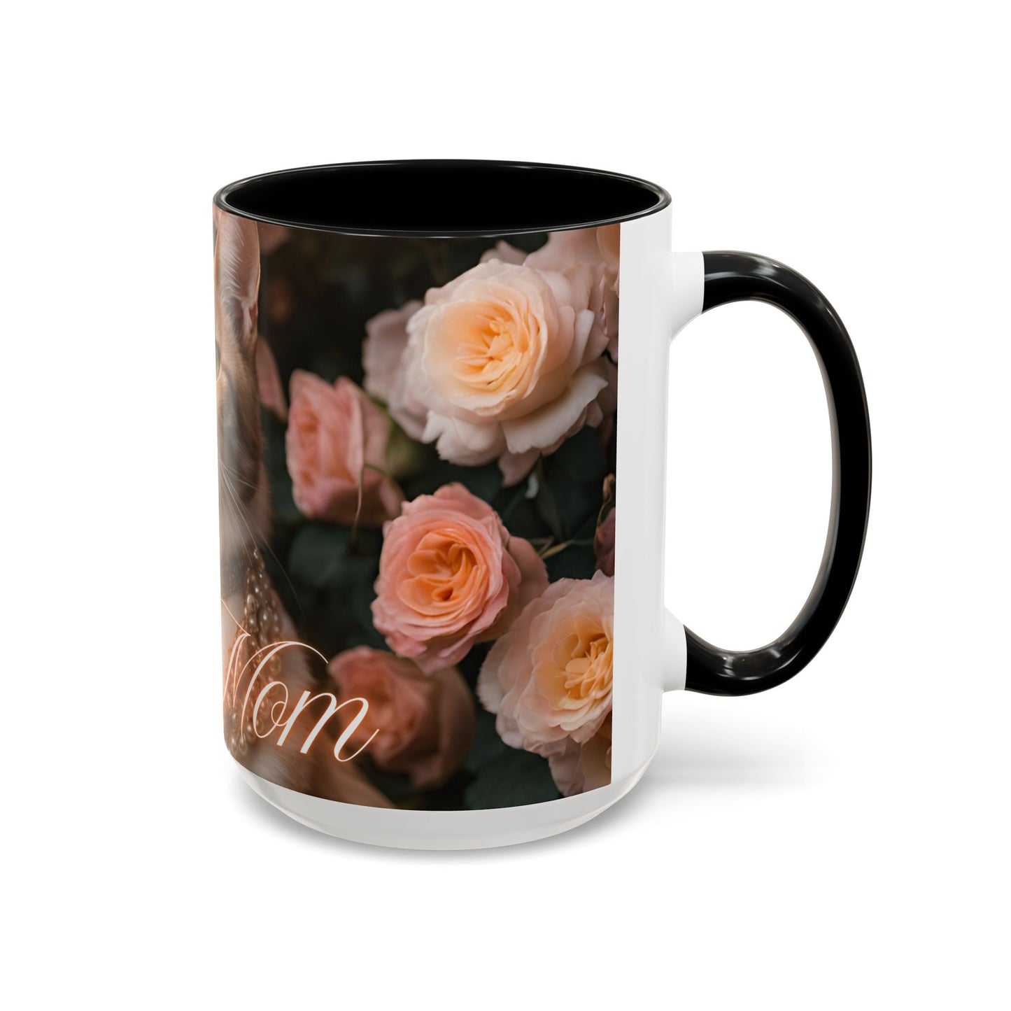 "Cat Mom" Accent Coffee Mug (11, 15oz)