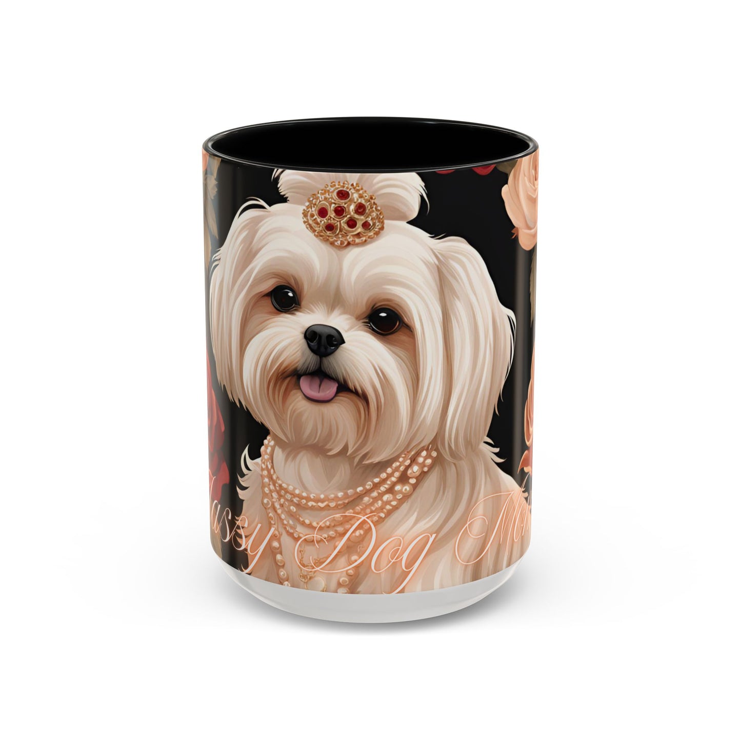 "Classy Dog Mom" Accent Coffee Mug ( 11oz, 15oz)