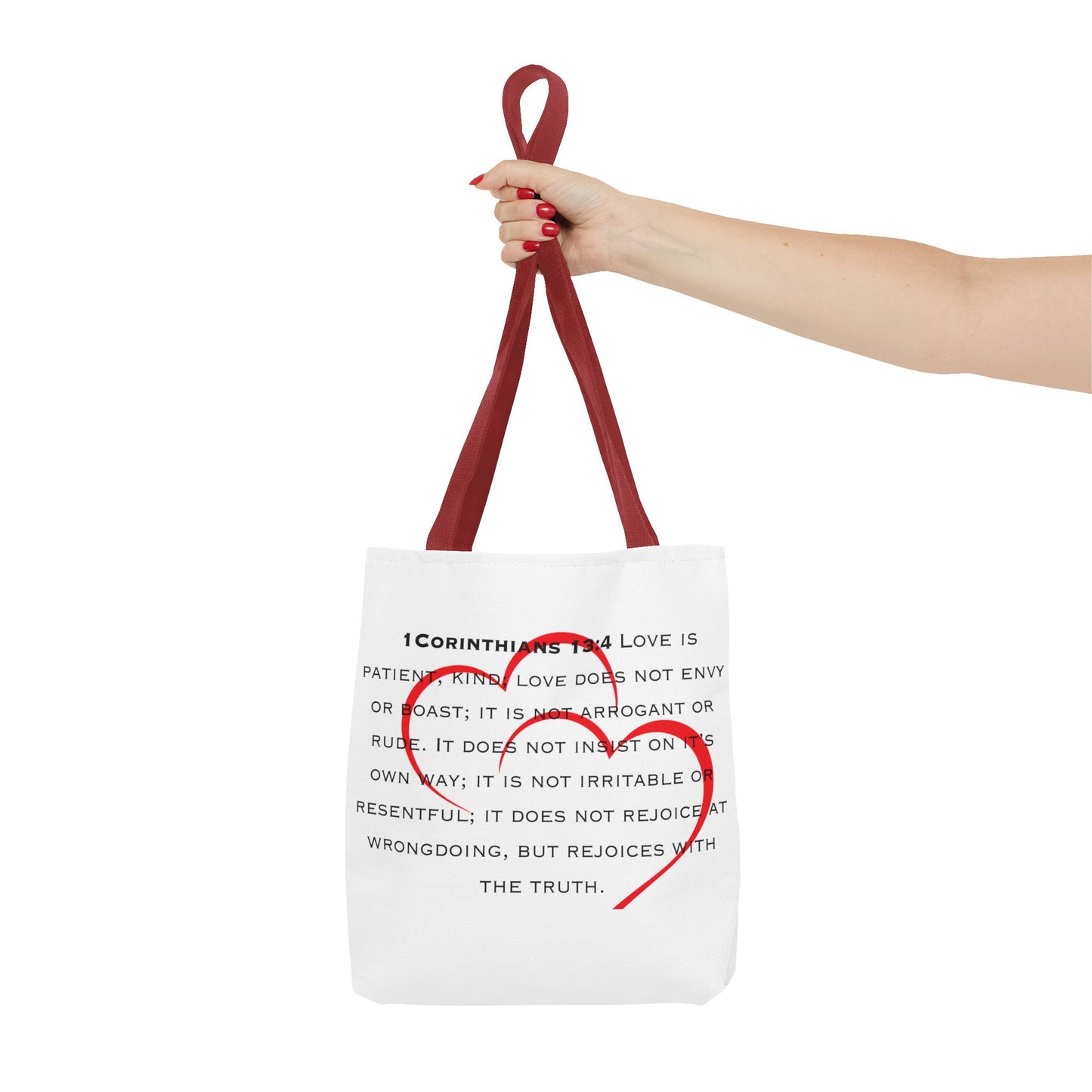 1 Corinthians 13:4 Kind of Love, Tote Bag (AOP)