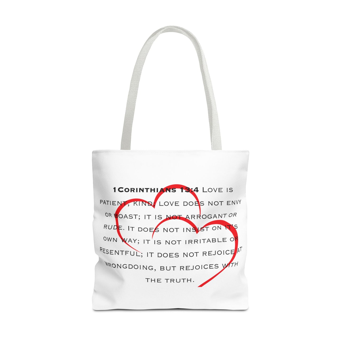 1 Corinthians 13:4 Kind of Love, Tote Bag (AOP)