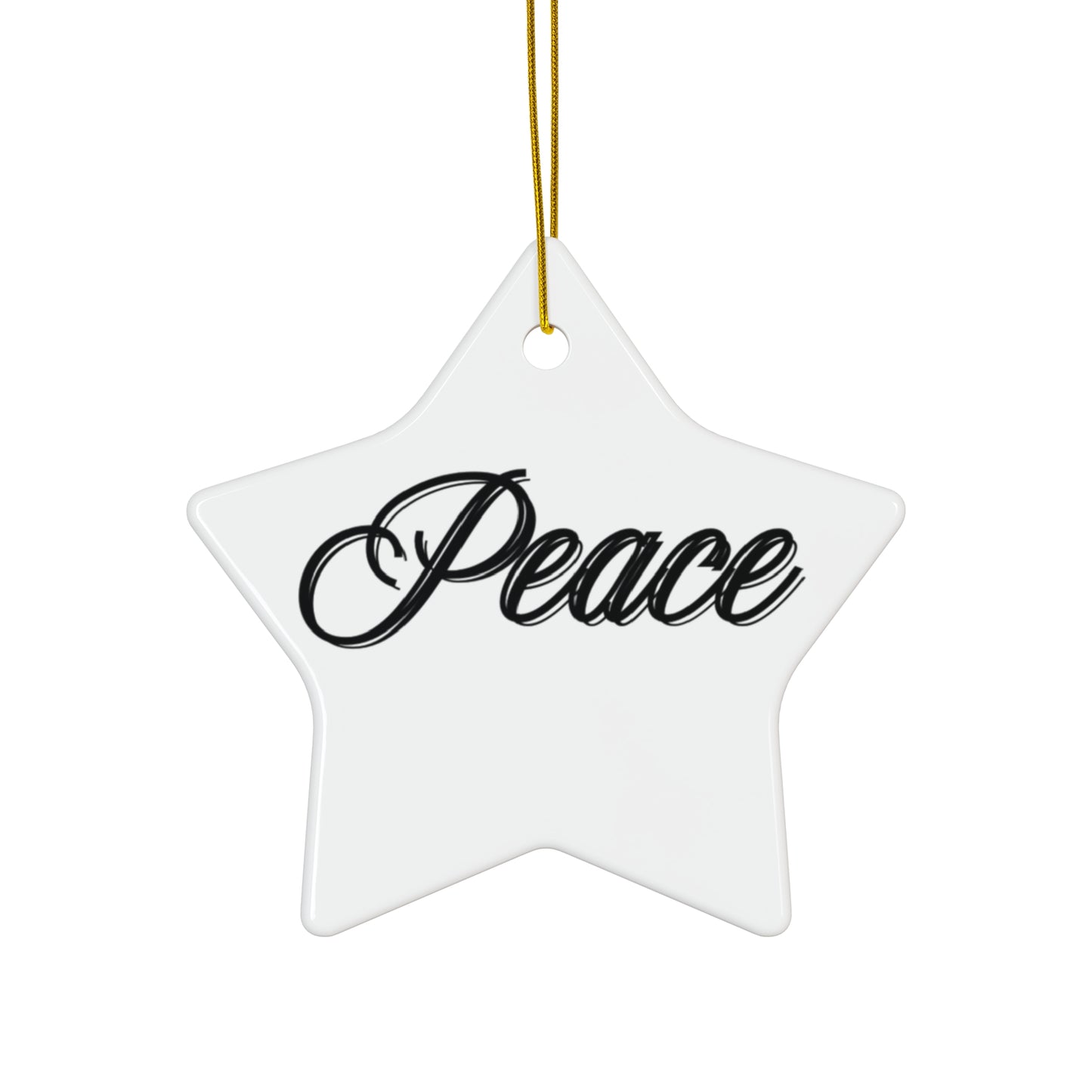 "Peace", Ceramic Ornament, 4 Shapes