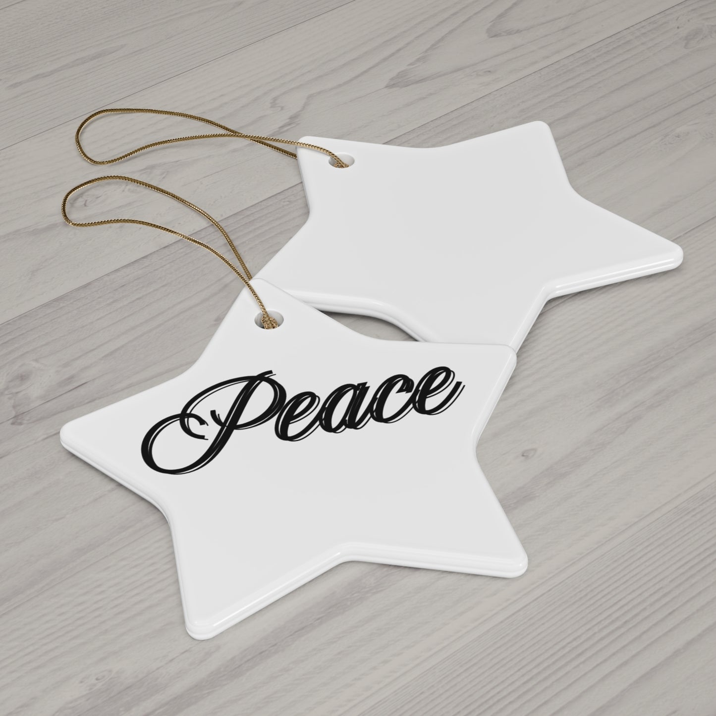 "Peace", Ceramic Ornament, 4 Shapes