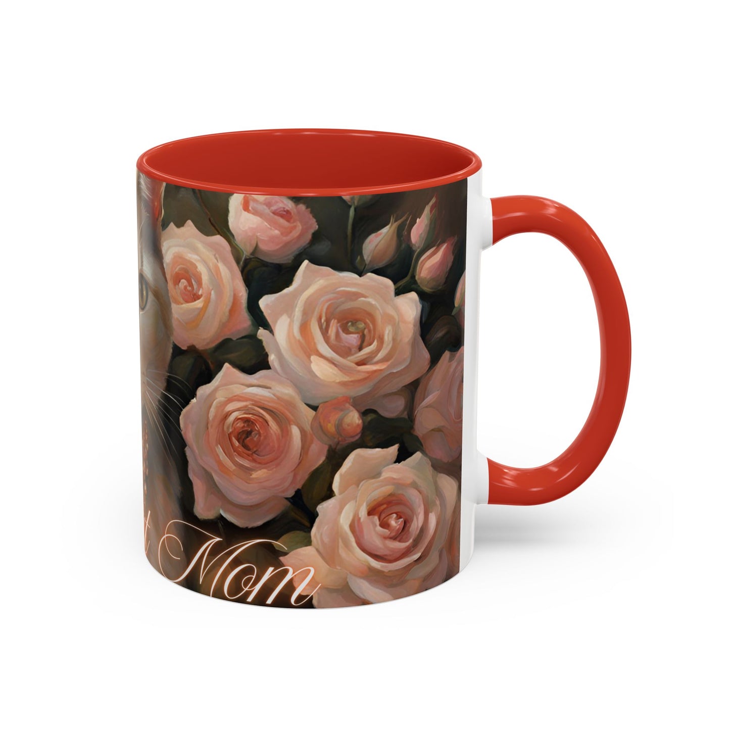 "Classy Cat Mom" Accent Coffee Mug (11, 15oz)