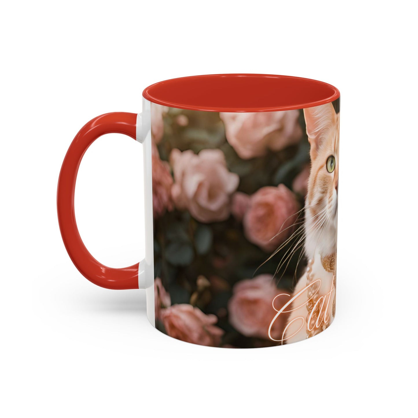 "Cat Mom" Accent Coffee Mug (11, 15oz)