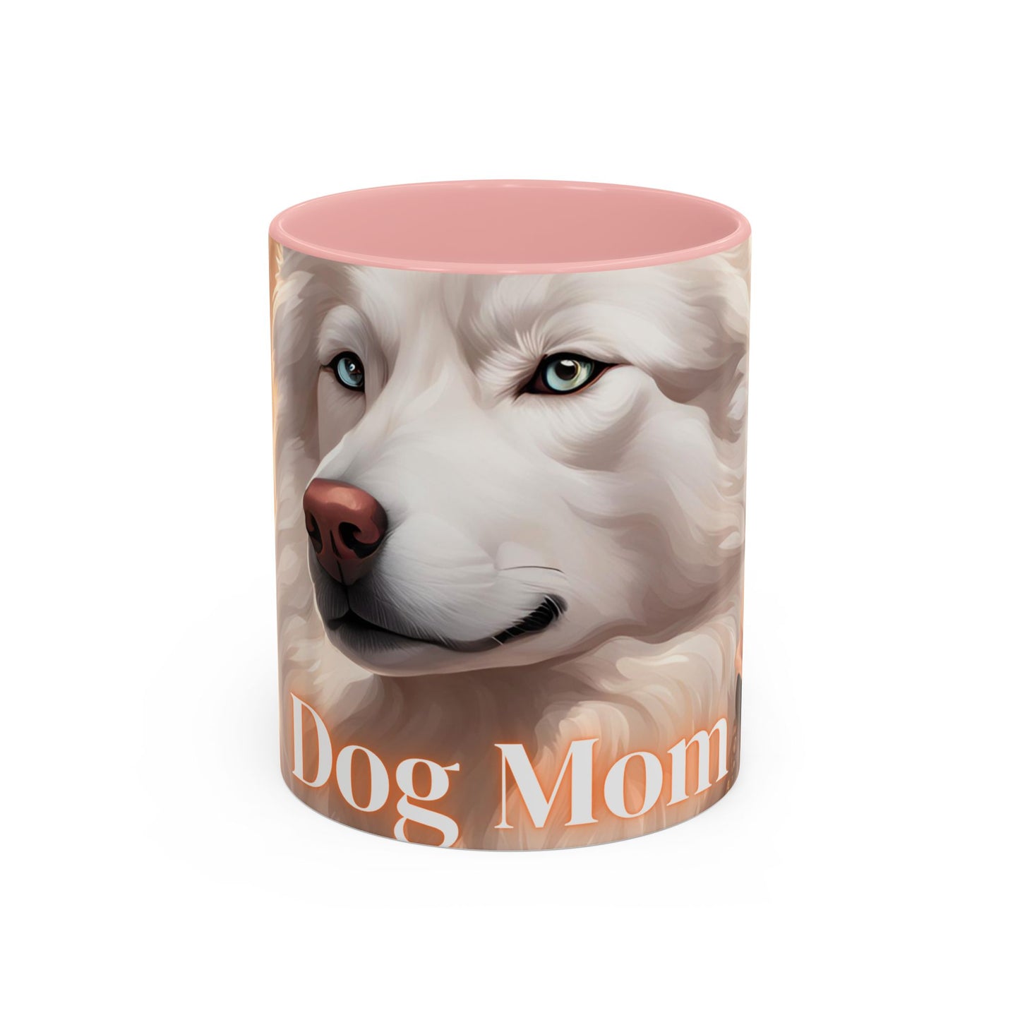 Mug - White Husky Dog Mom - 11, 15oz Accent Coffee Mug