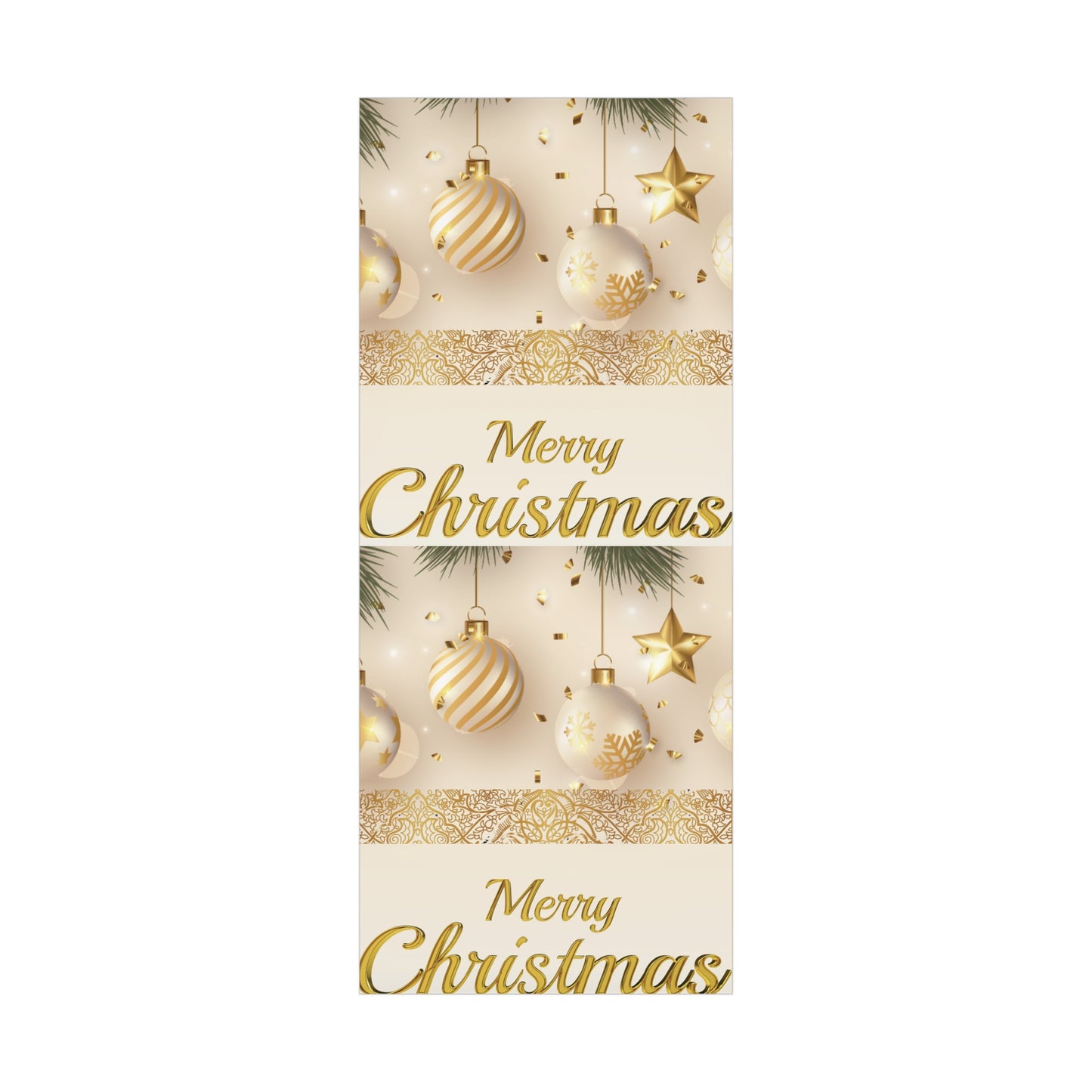 Gold and White Ornaments Gift Wrap Papers