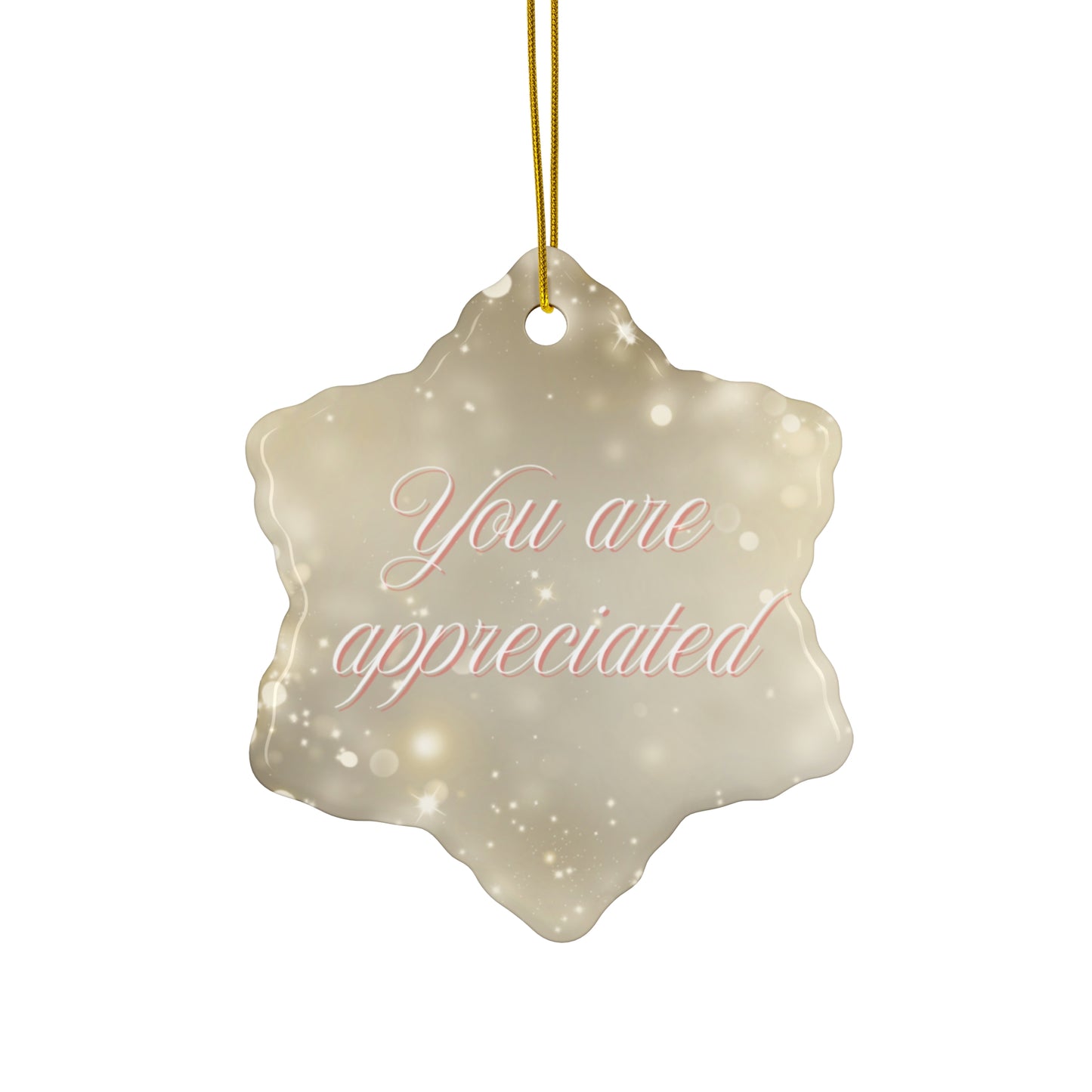 Christmas Ornament, Appreciation Quote, 4 Shapes