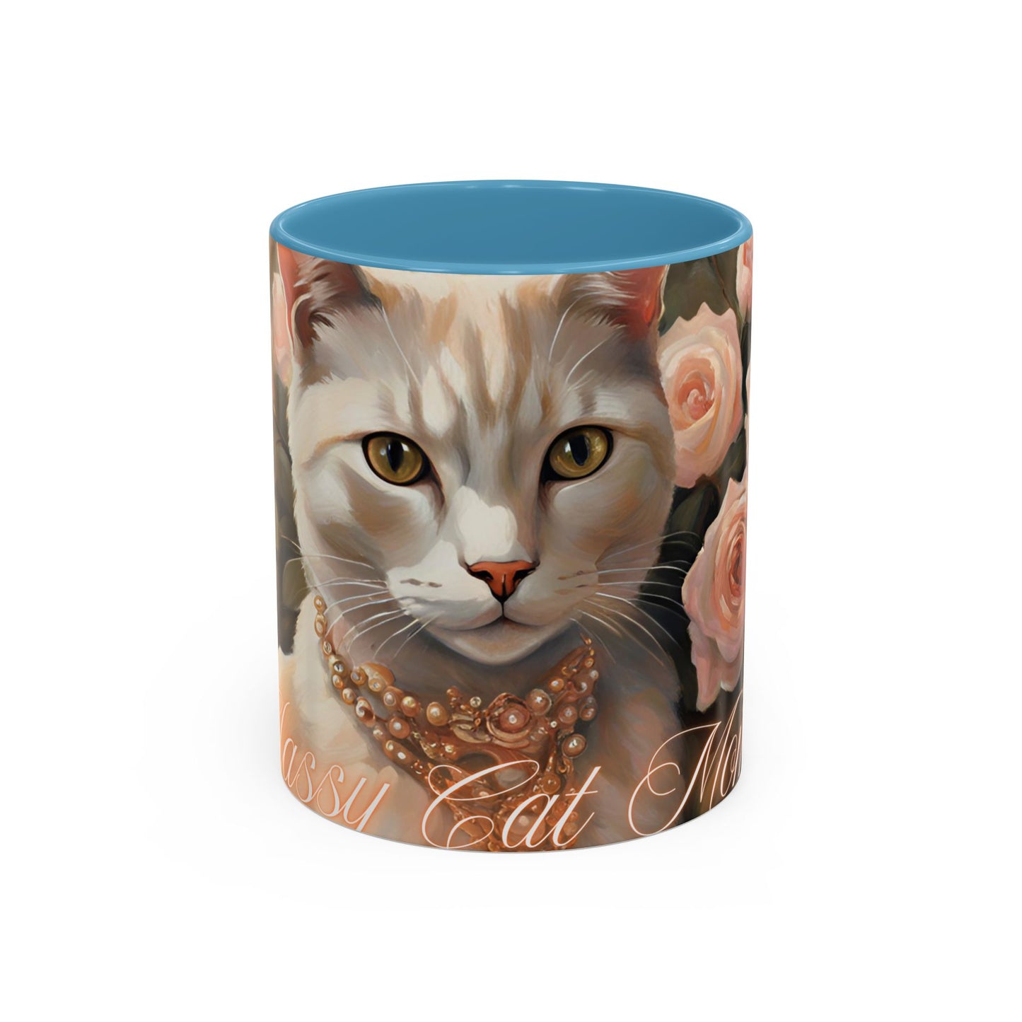 "Classy Cat Mom" Accent Coffee Mug (11, 15oz)