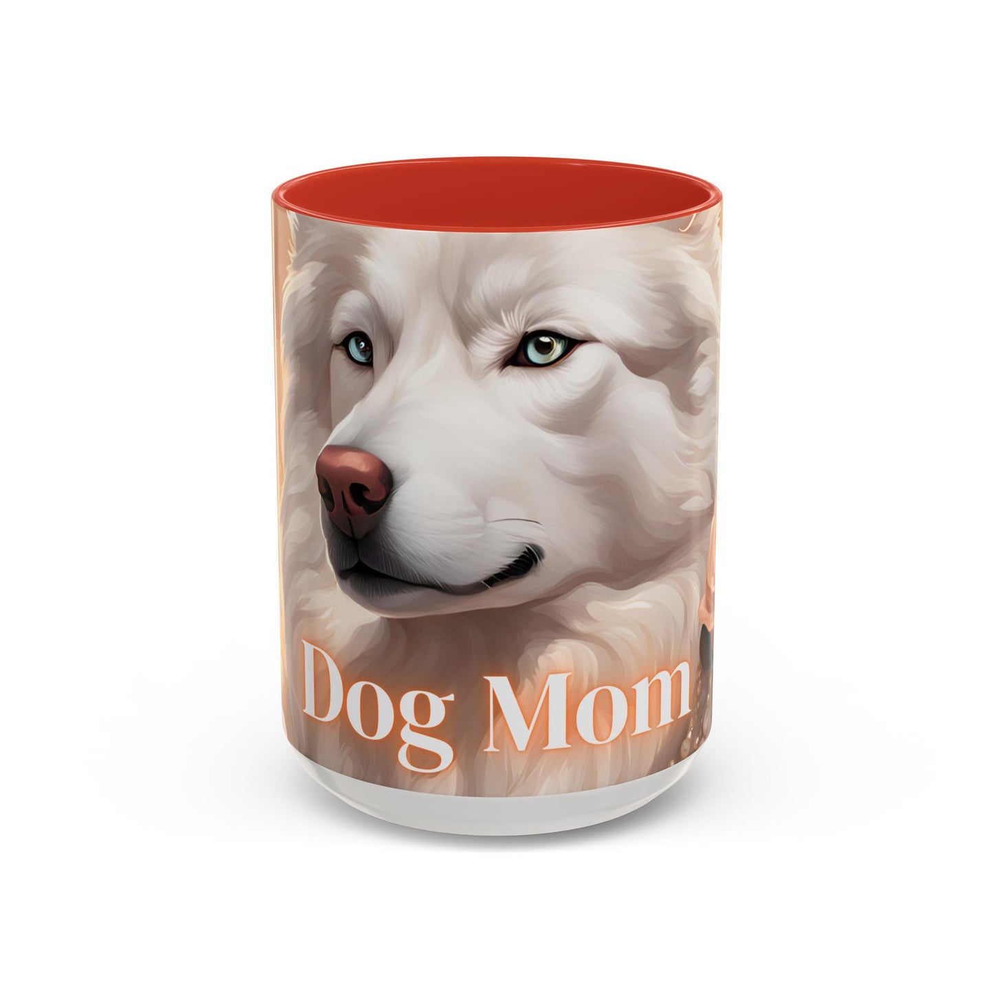 Mug - White Husky Dog Mom - 11, 15oz Accent Coffee Mug