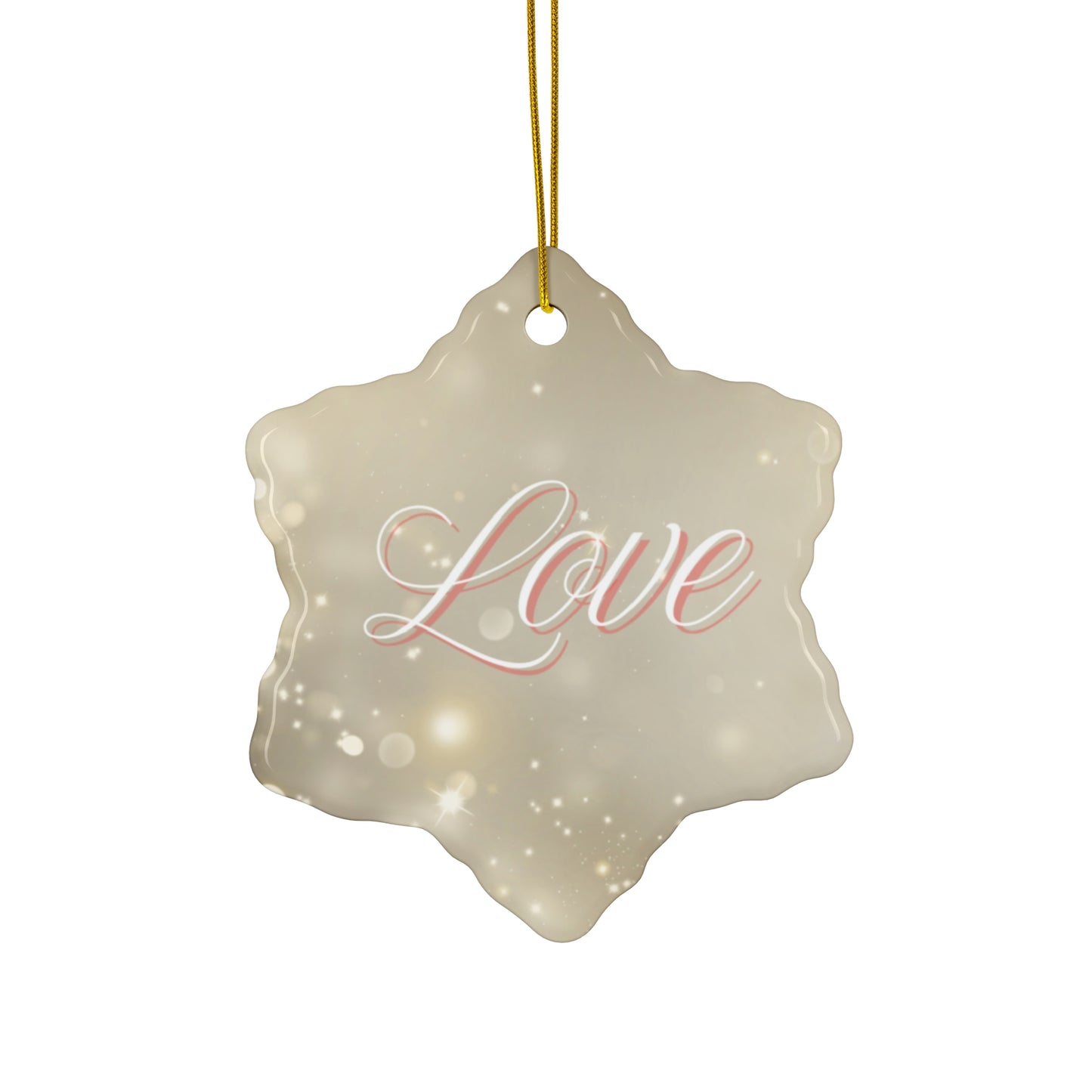 Christmas Ceramic Ornament - Love Design