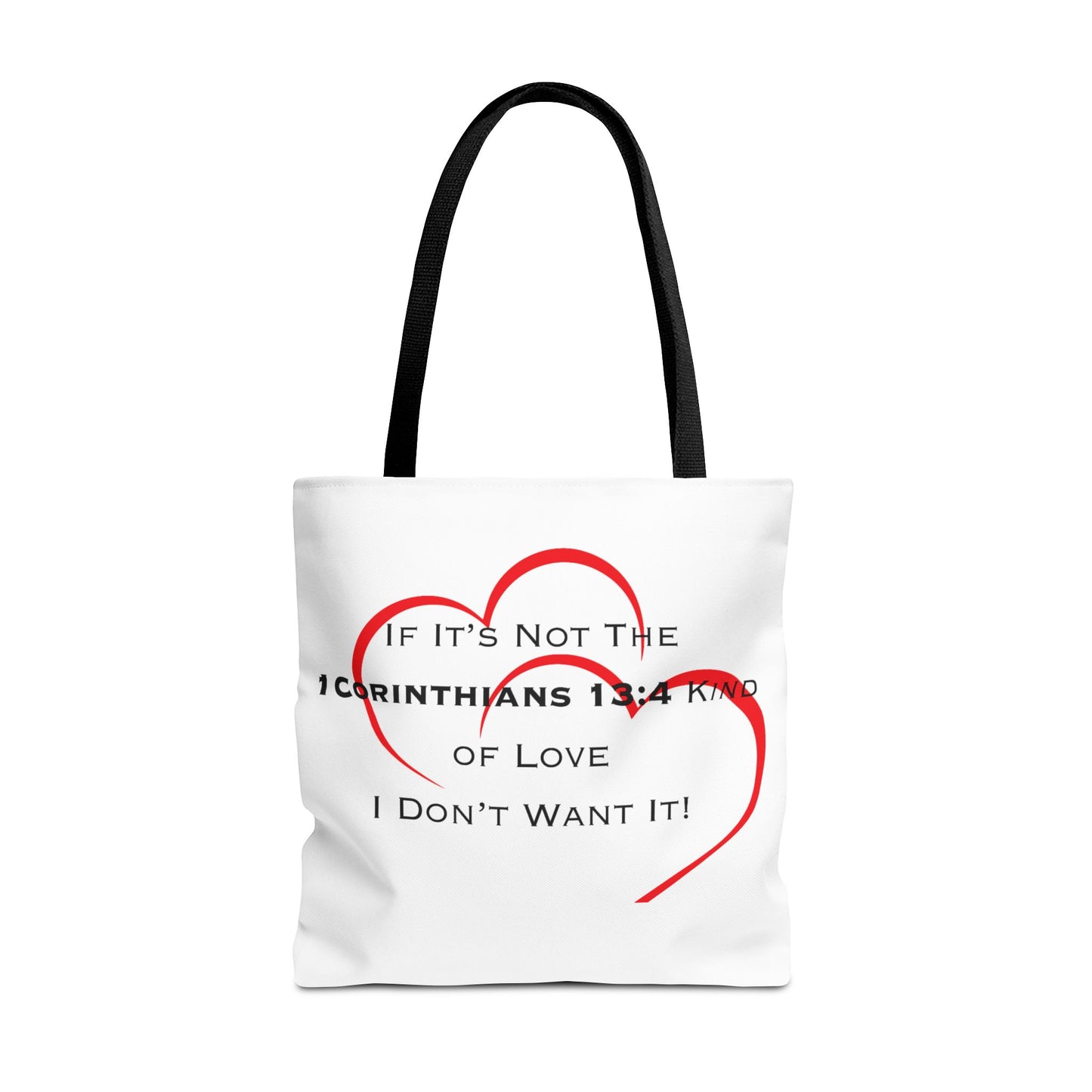 "1 Corinthians 13:4 Kind of Love", Tote Bag (AOP)