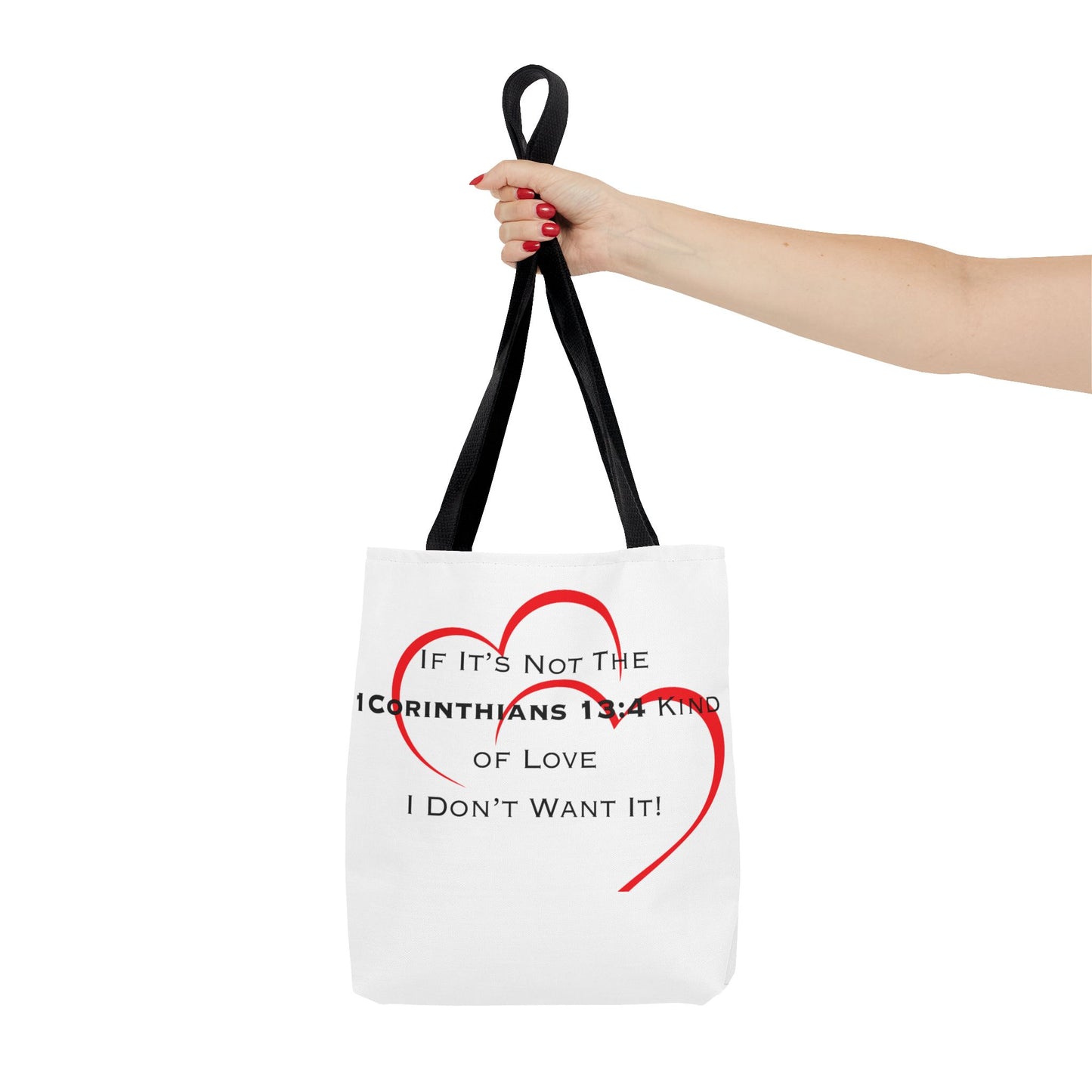 "1 Corinthians 13:4 Kind of Love", Tote Bag (AOP)