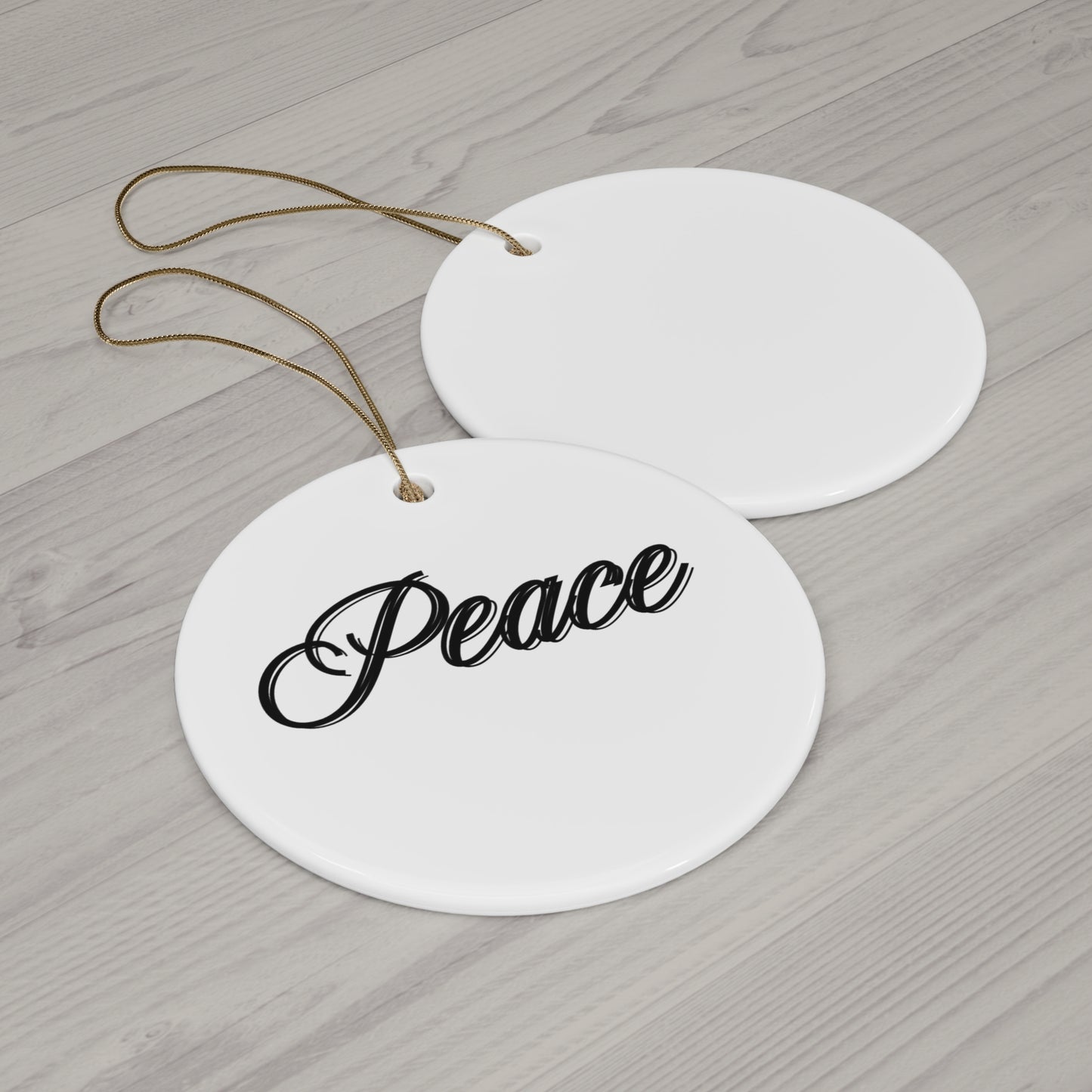 "Peace", Ceramic Ornament, 4 Shapes