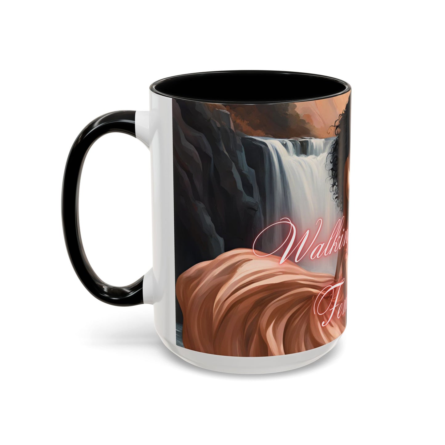 "Walking In My Femininity" Accent Coffee Mug (11, 15oz)