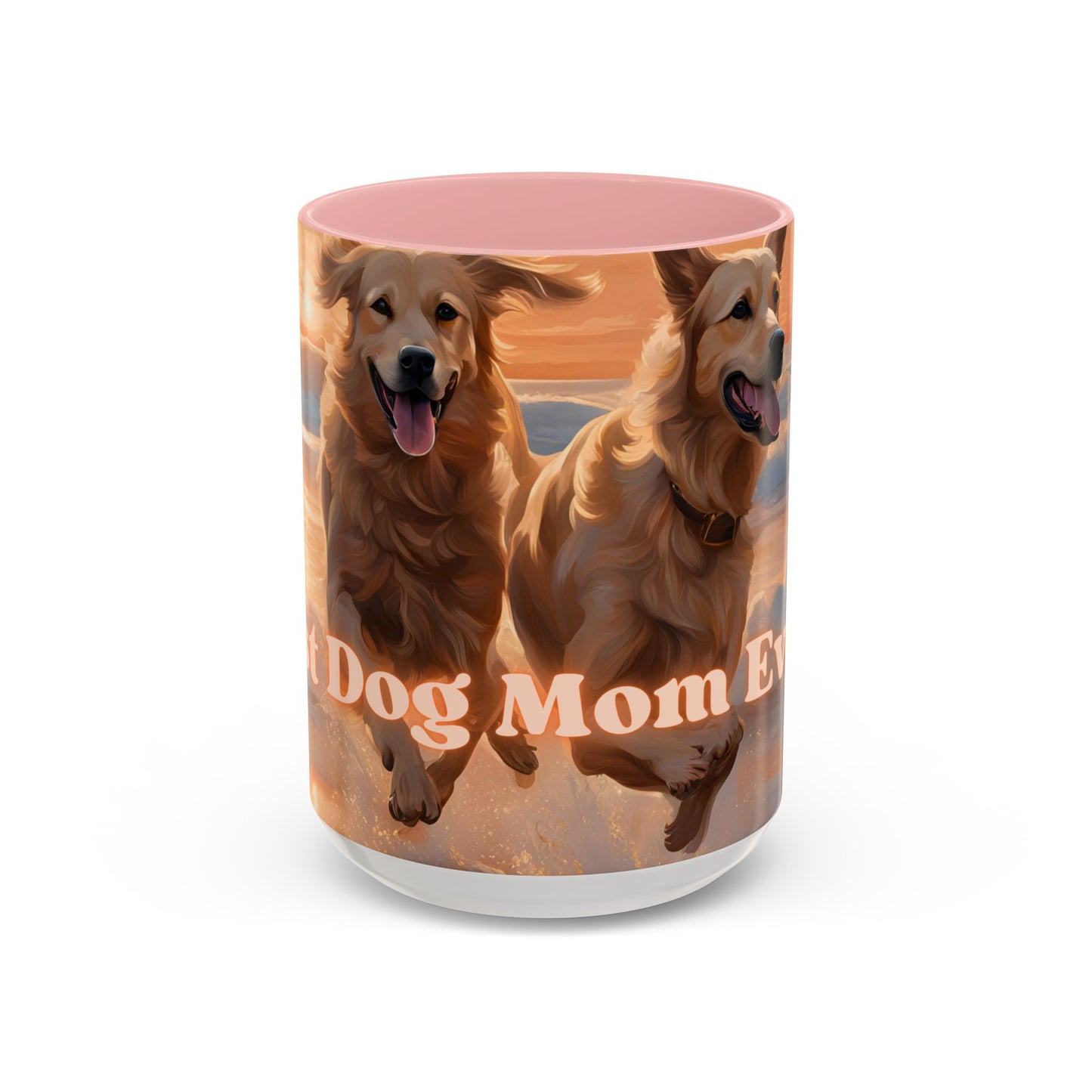 "Best Dog Mom Ever" Accent Coffee Mug (11, 15oz)