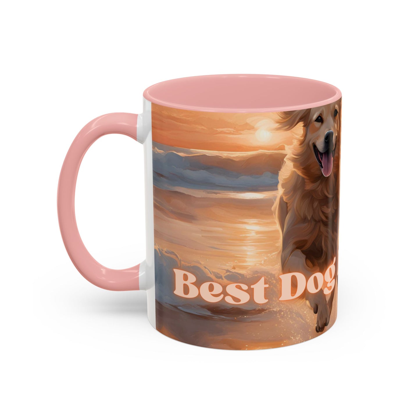 "Best Dog Mom Ever" Accent Coffee Mug (11, 15oz)