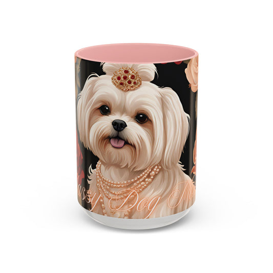 "Classy Dog Mom" Accent Coffee Mug ( 11oz, 15oz)