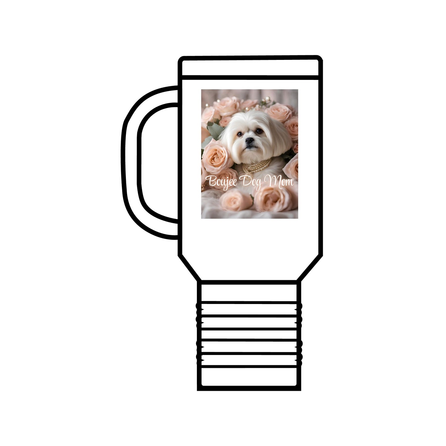 "Boujee Dog Mom", Insulated Travel Mug, 40oz