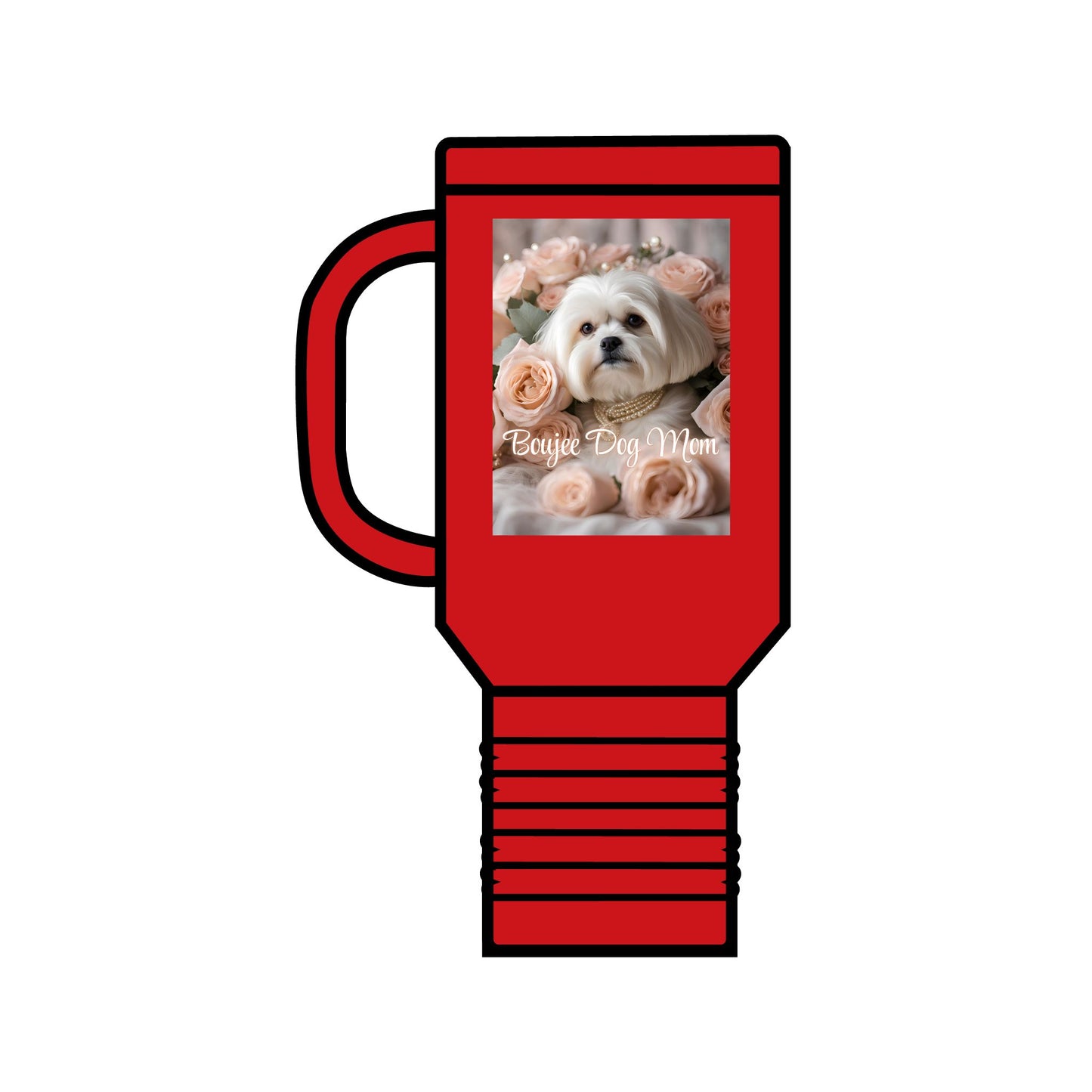 "Boujee Dog Mom", Insulated Travel Mug, 40oz