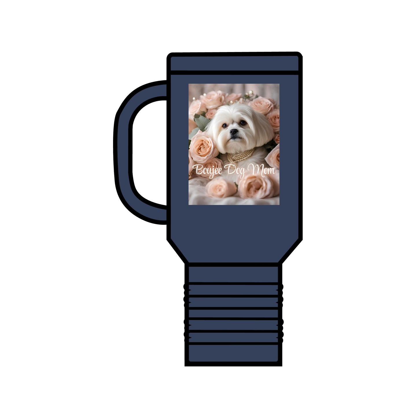 "Boujee Dog Mom", Insulated Travel Mug, 40oz