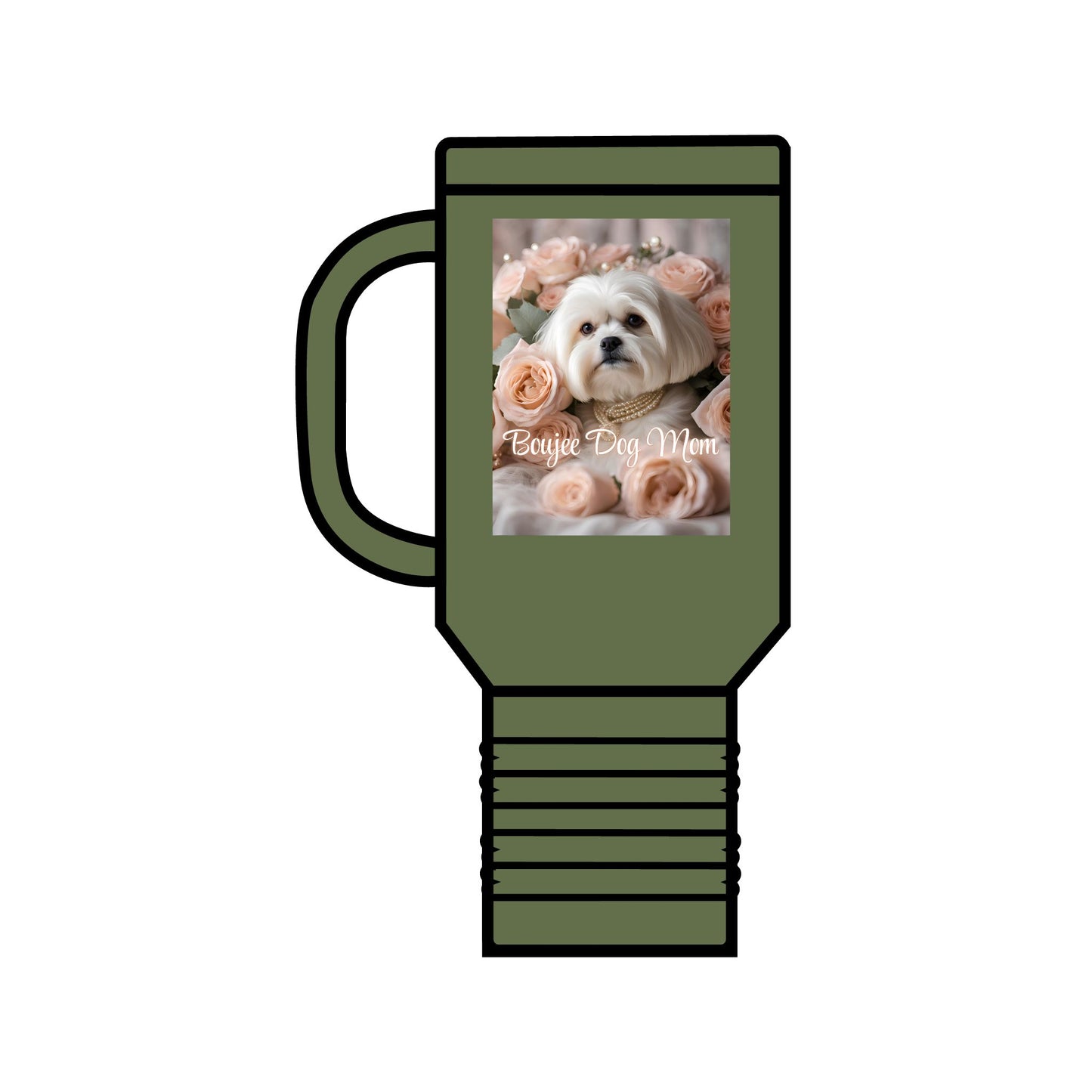 "Boujee Dog Mom", Insulated Travel Mug, 40oz