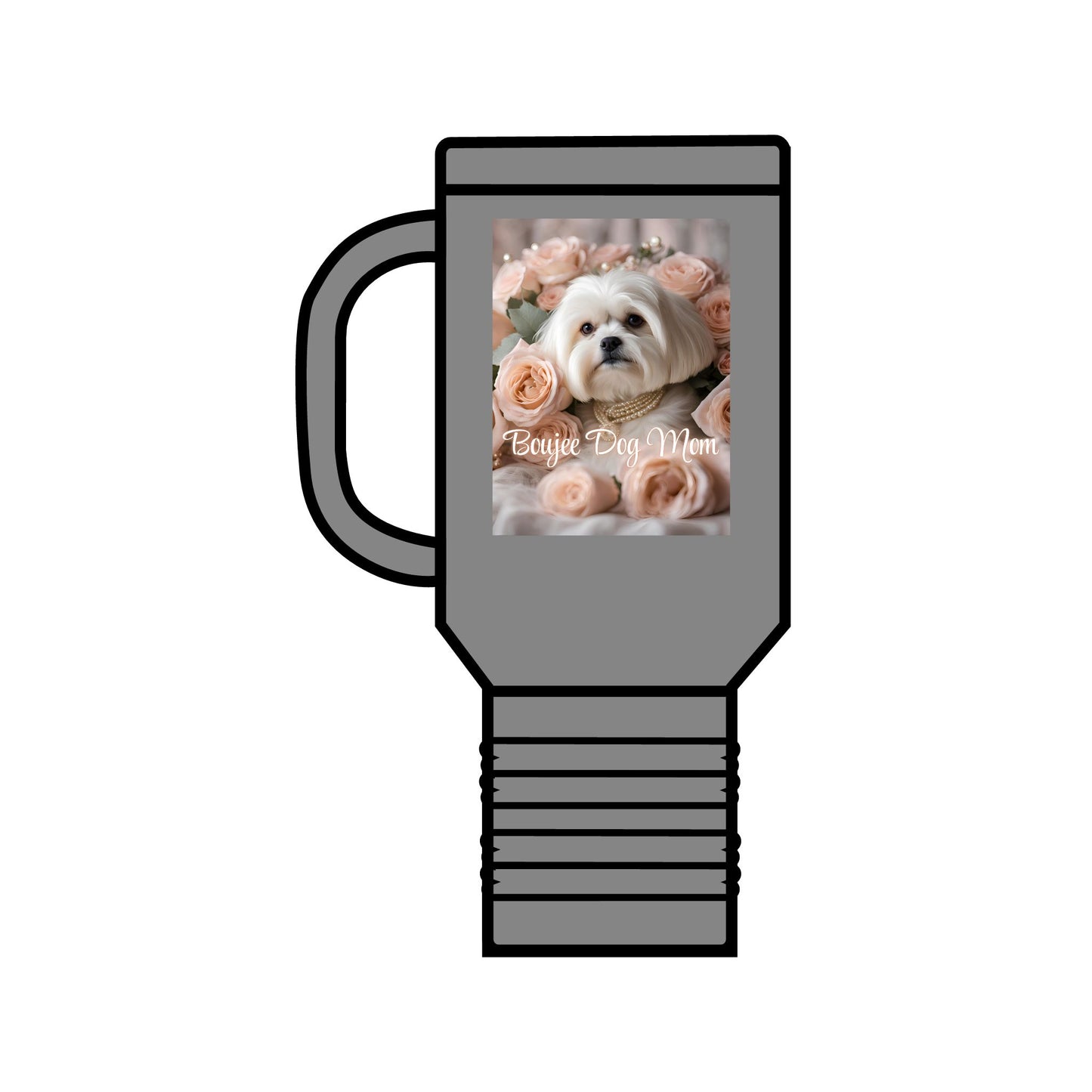 "Boujee Dog Mom", Insulated Travel Mug, 40oz