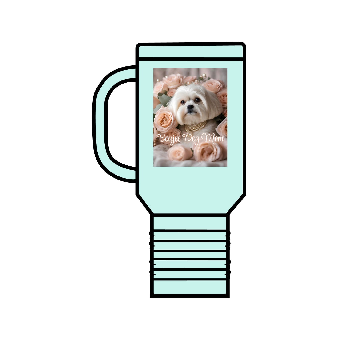 "Boujee Dog Mom", Insulated Travel Mug, 40oz