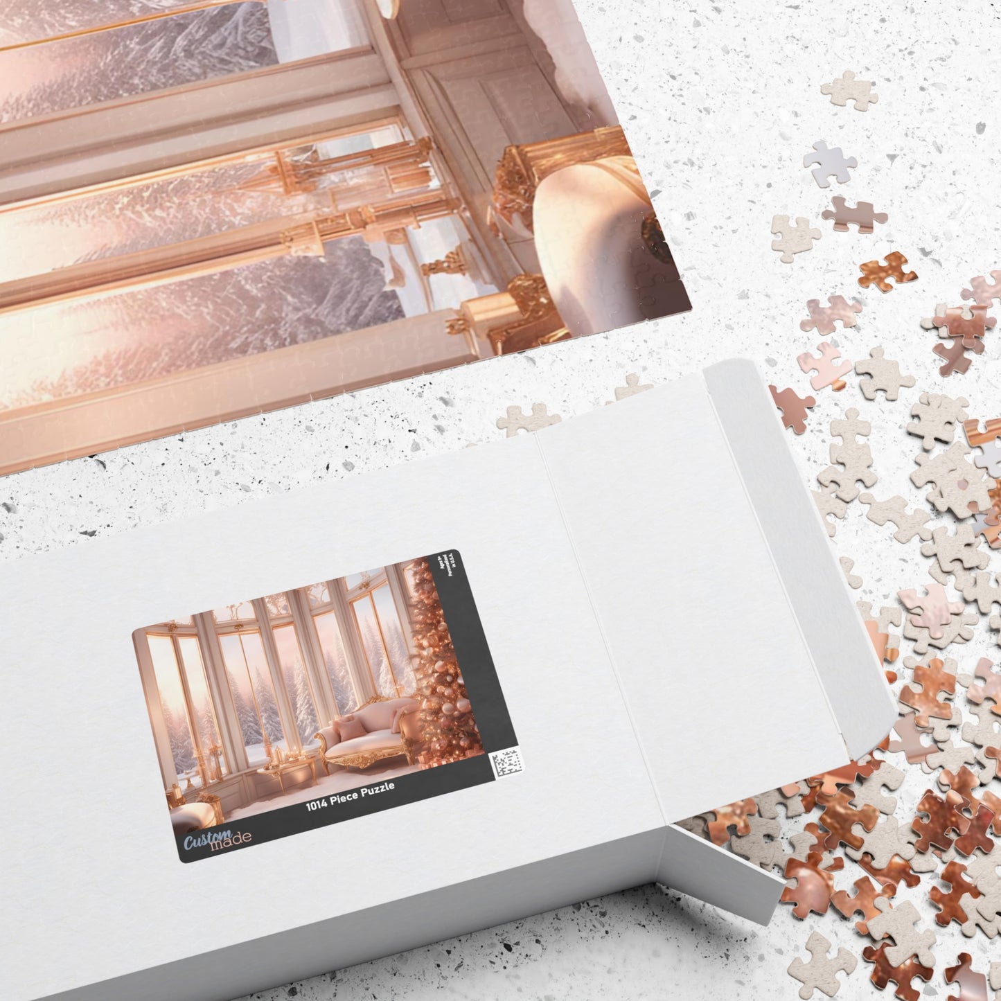 Puzzle - Elegant, White Christmas (Glossy-1014 pcs)