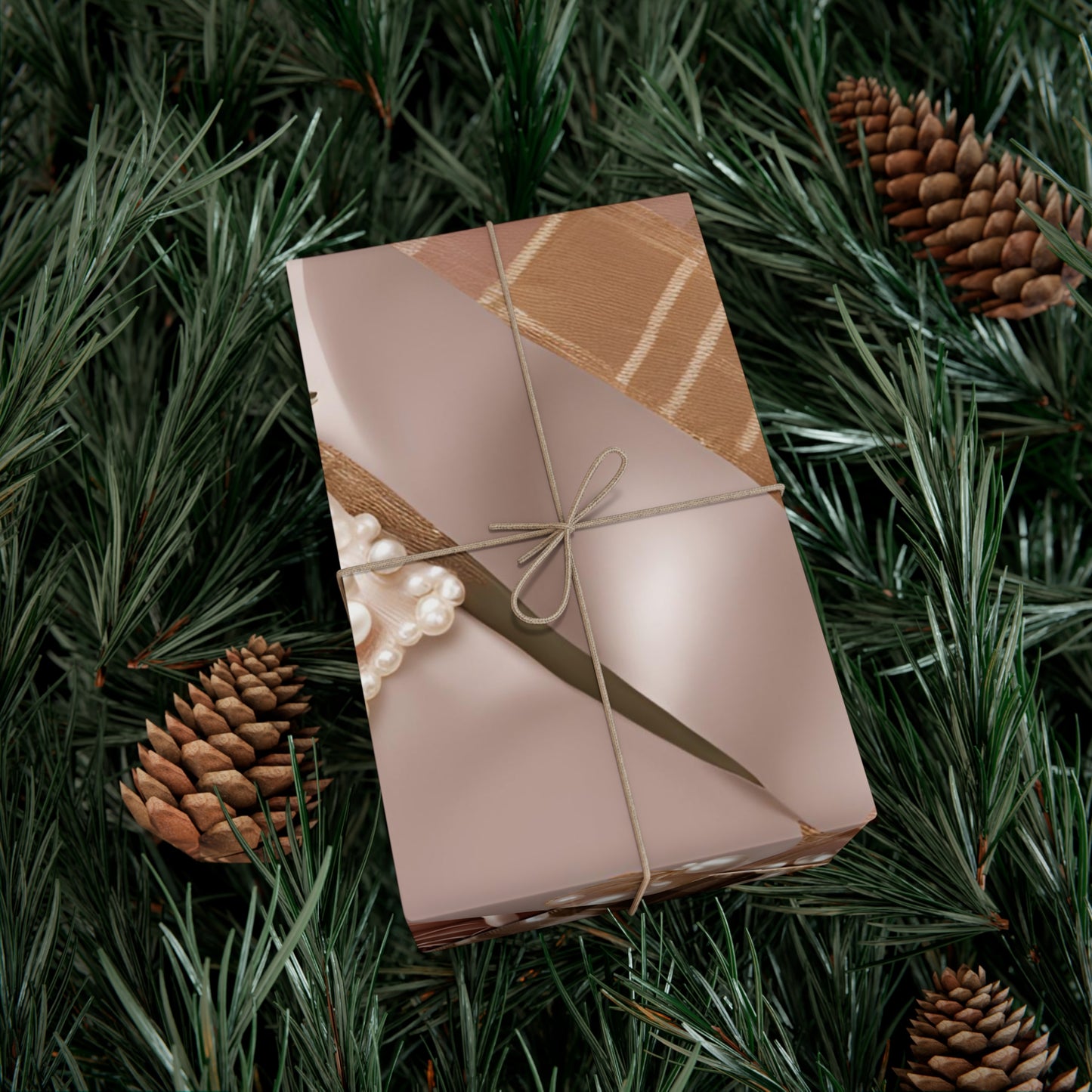 Rose Gold and Pearls Gift Wrap Paper