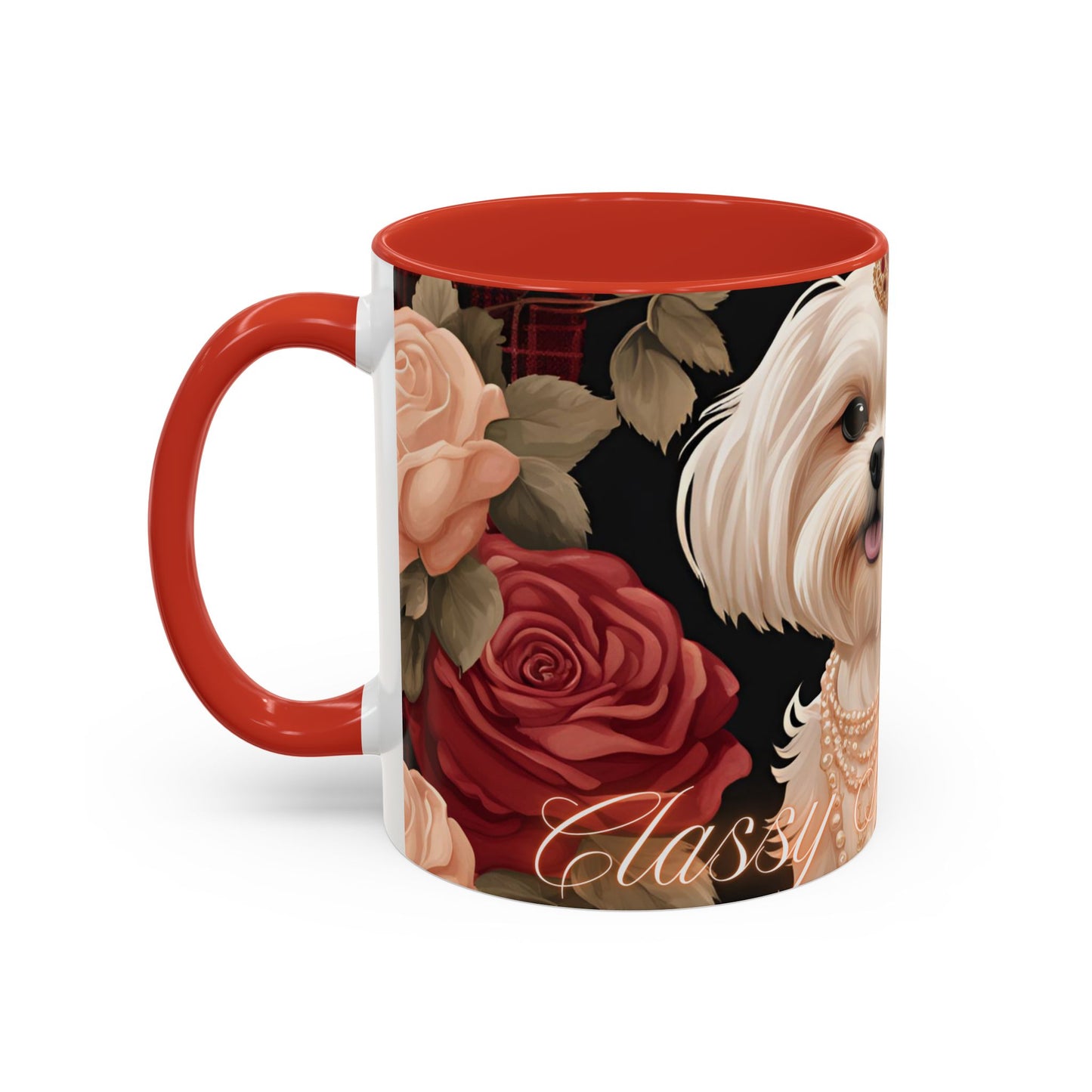 "Classy Dog Mom" Accent Coffee Mug ( 11oz, 15oz)