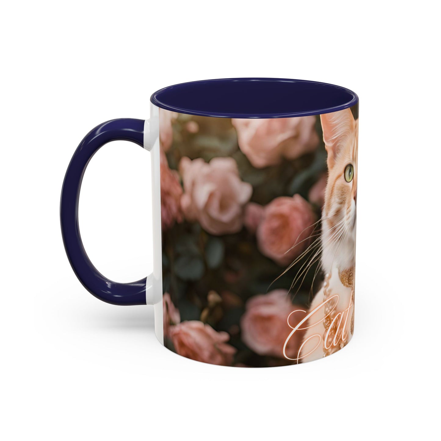 "Cat Mom" Accent Coffee Mug (11, 15oz)